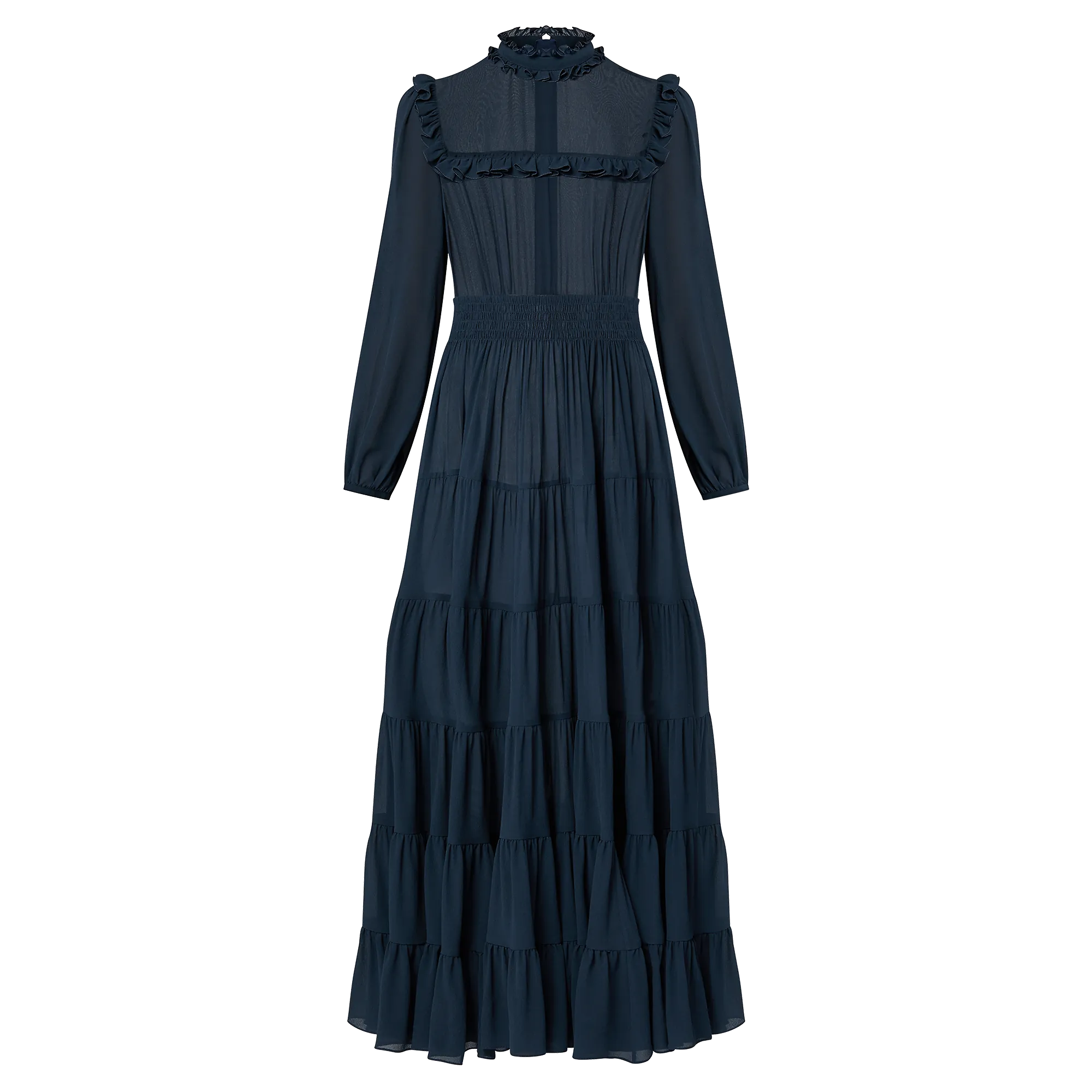Louis Vuitton Ruffle Trim Maxi Dress - Women - Ready-to-Wear 1AFGBP