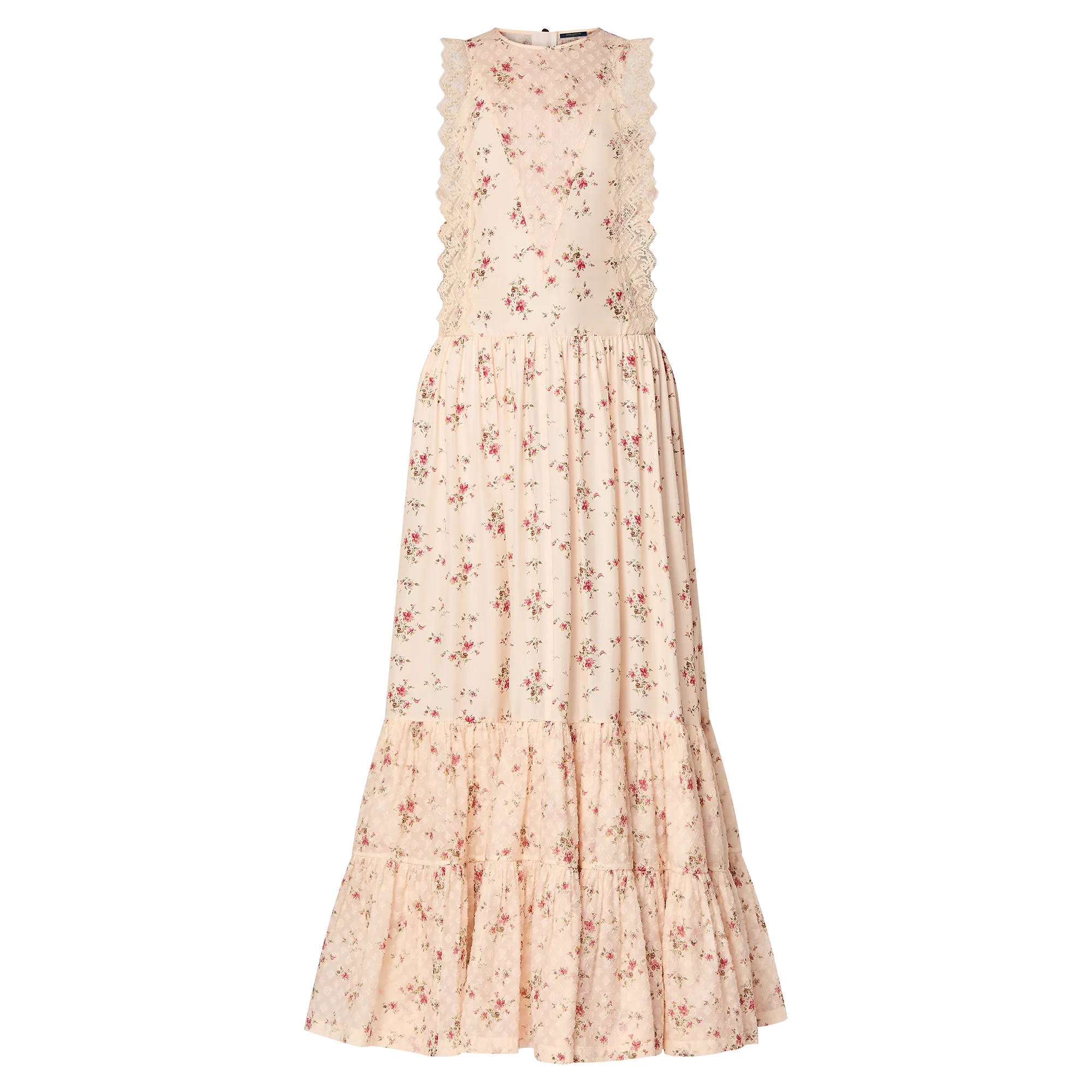 Louis Vuitton Lace Trim Floral Dress - Women - Ready-to-Wear 1AFGBX