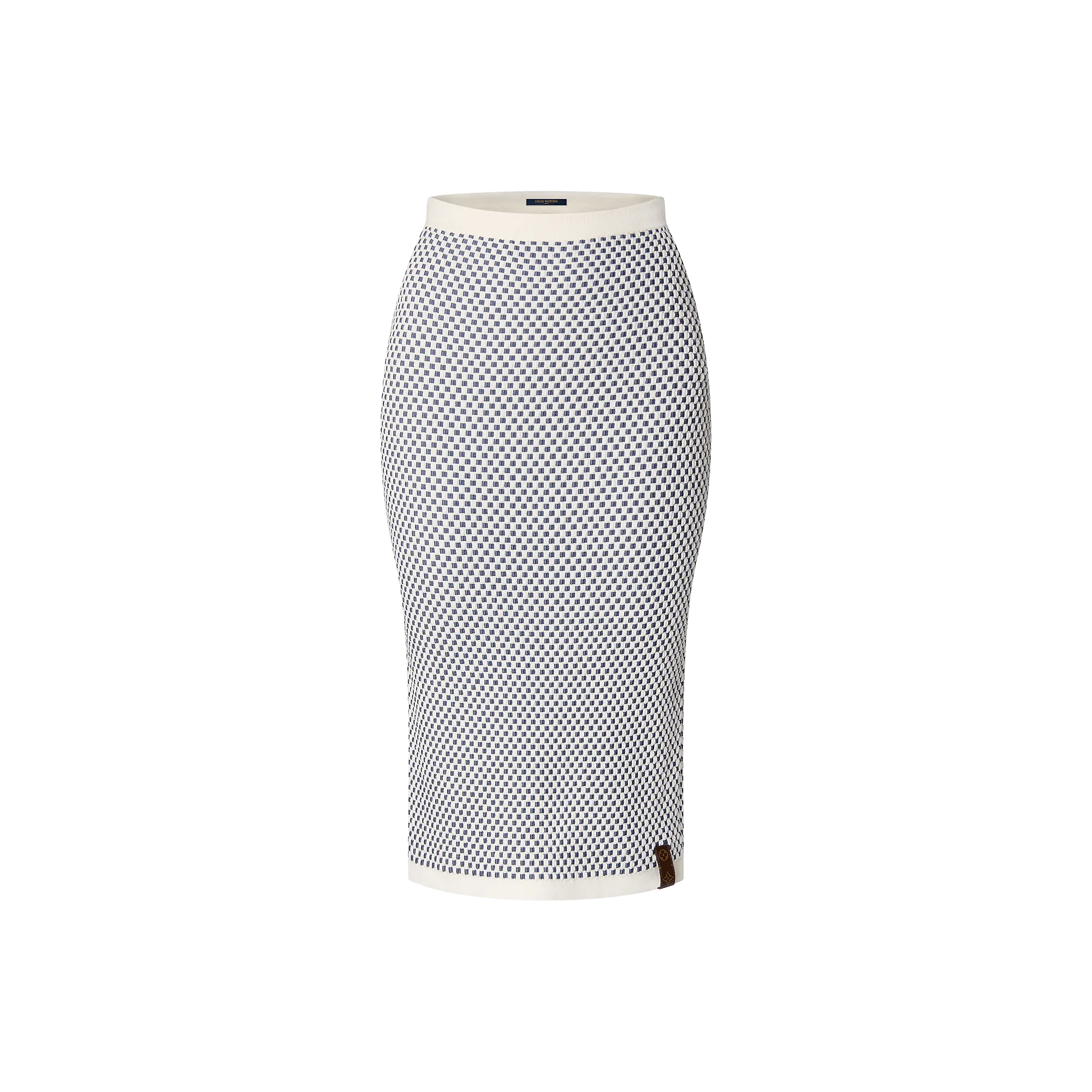Louis Vuitton Mini Checkerboard Knit Skirt - Women - Ready-to-Wear 1AFGIG White