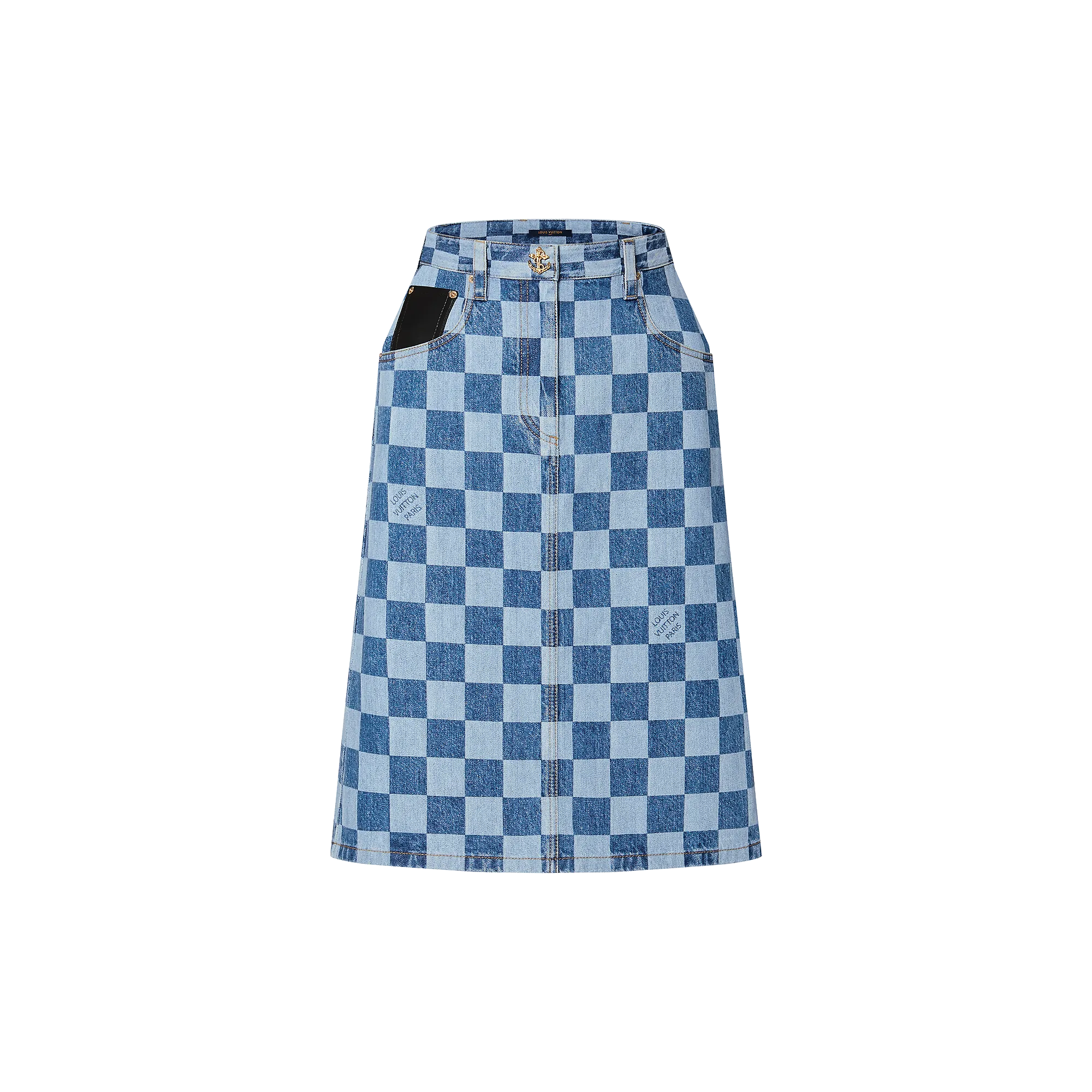 Louis Vuitton Damier Denim Skirt  - Women - Ready-to-Wear 1AFGP2