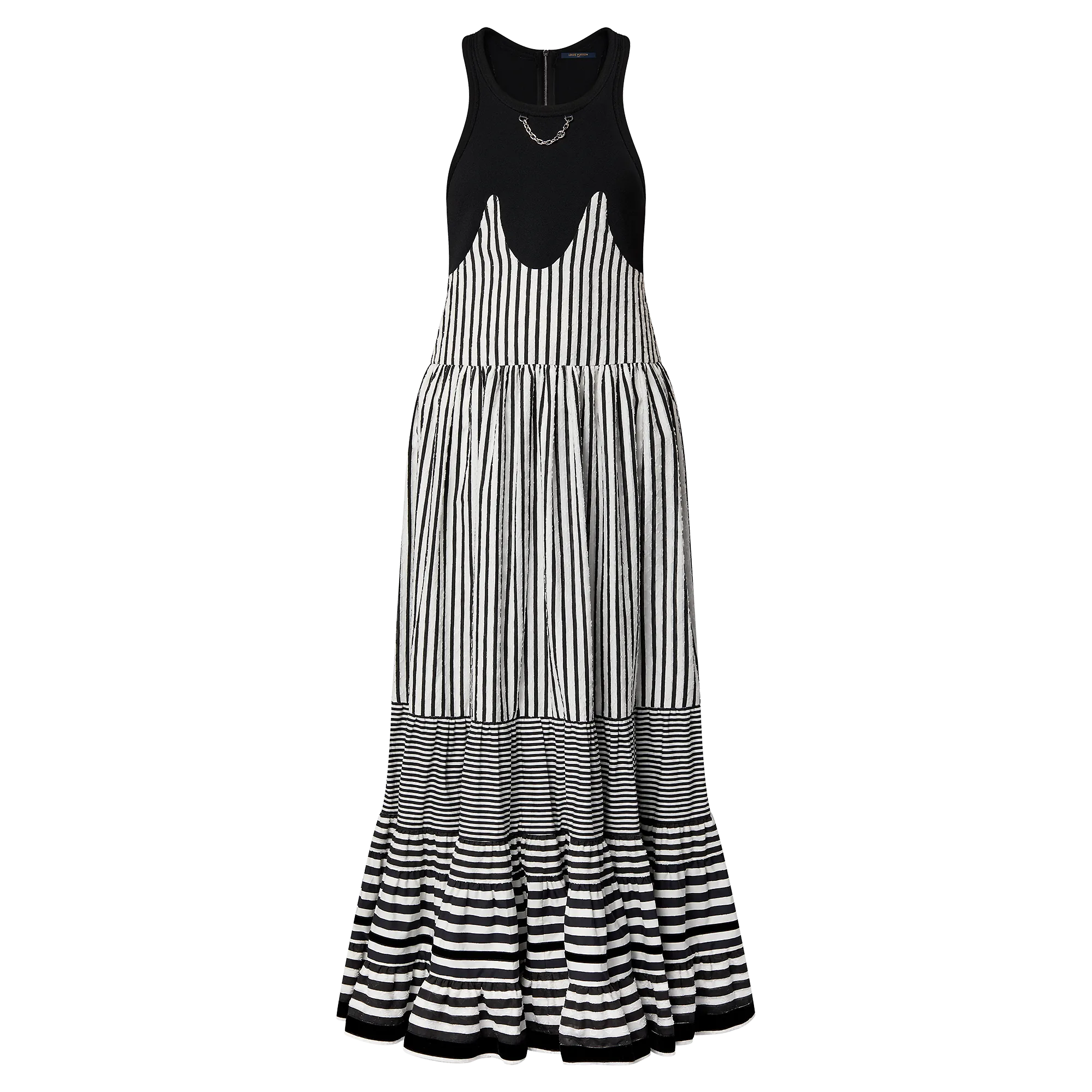 Louis Vuitton Mixed Stripes Tiered Dress - Women - Ready-to-Wear 1AFGSD