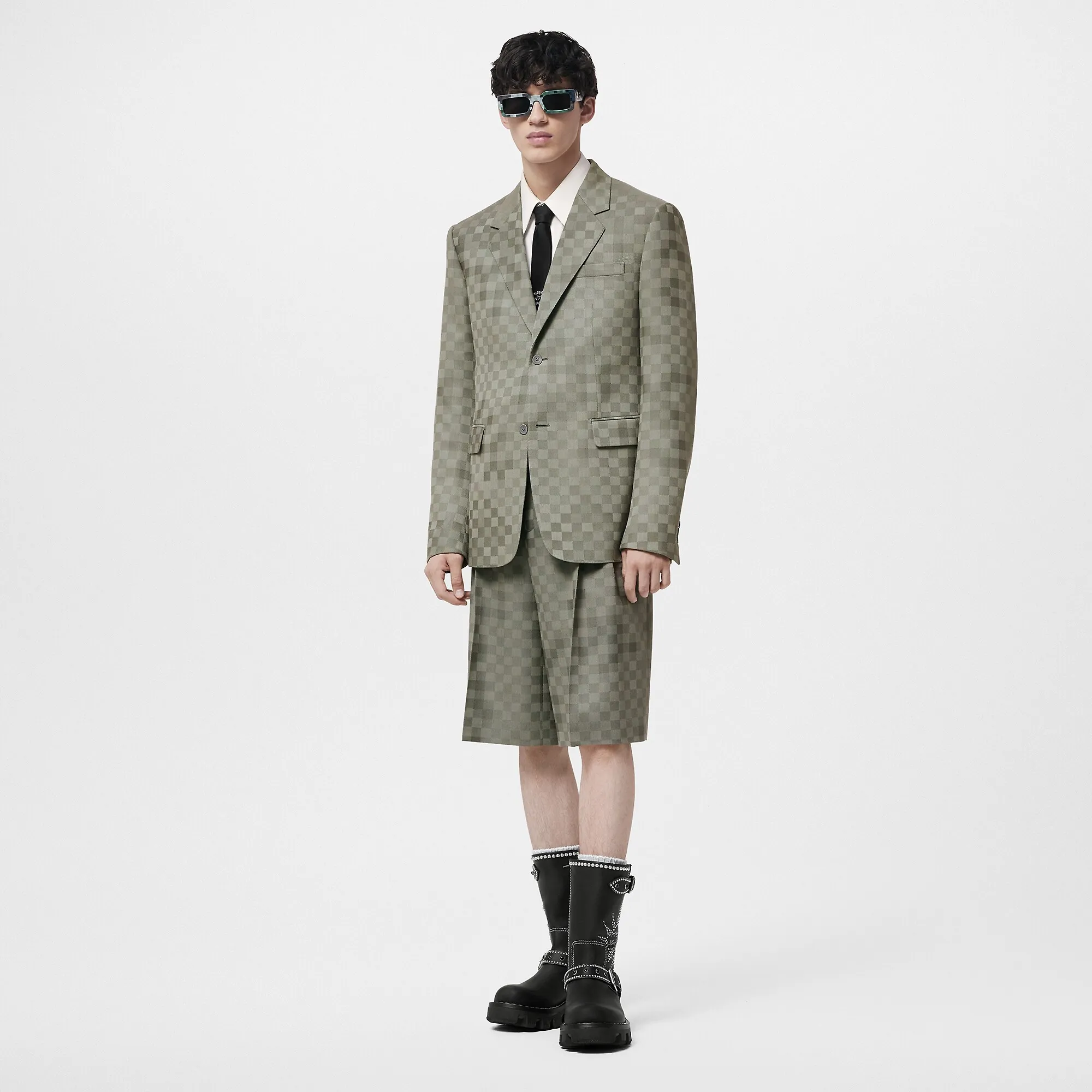 Louis Vuitton Single-Breasted Tailored Wool Damier Jacket - Men - Ready-to-Wear 1AFIBS