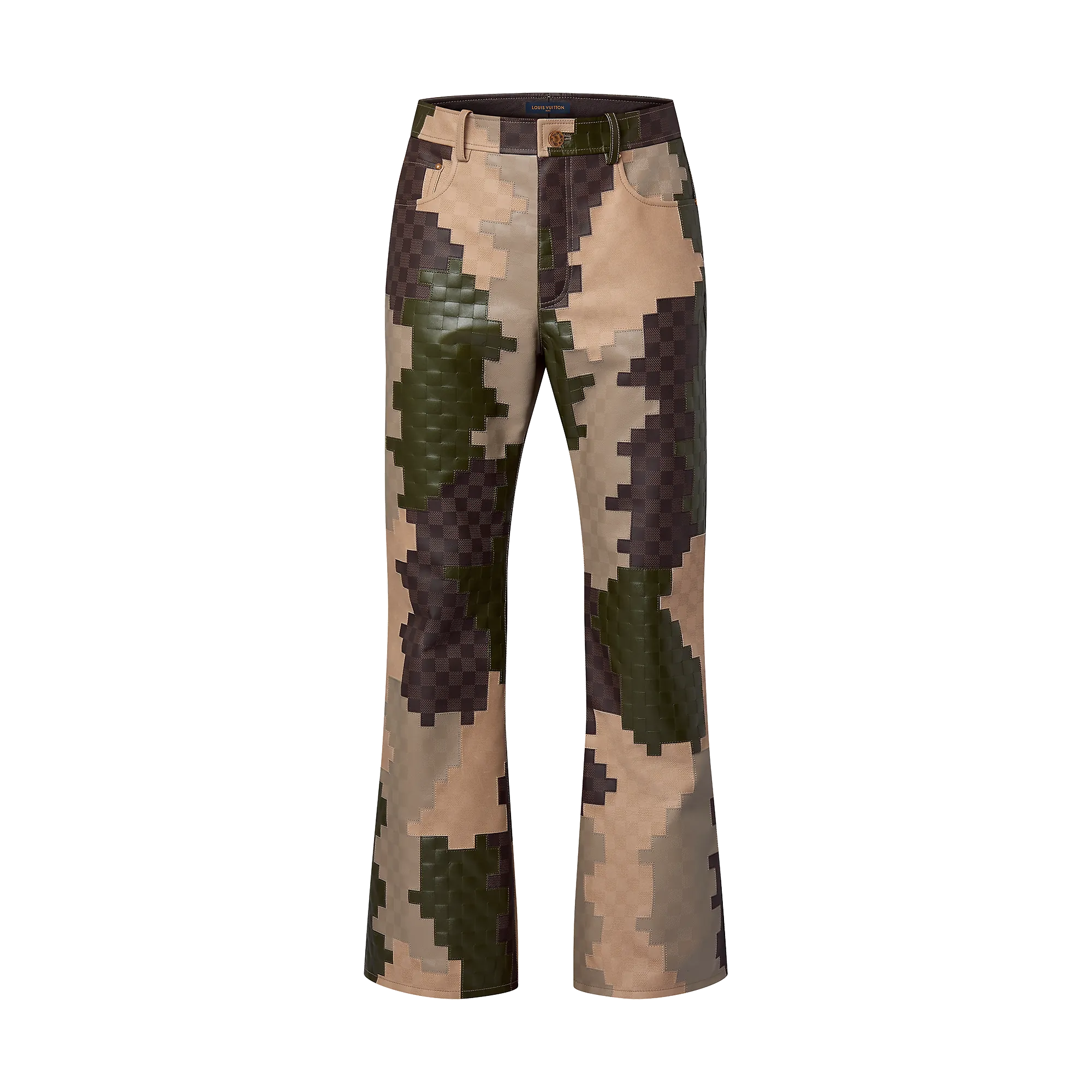 Louis Vuitton Leather Damier Pants - Men - Ready-to-Wear 1AFIOU