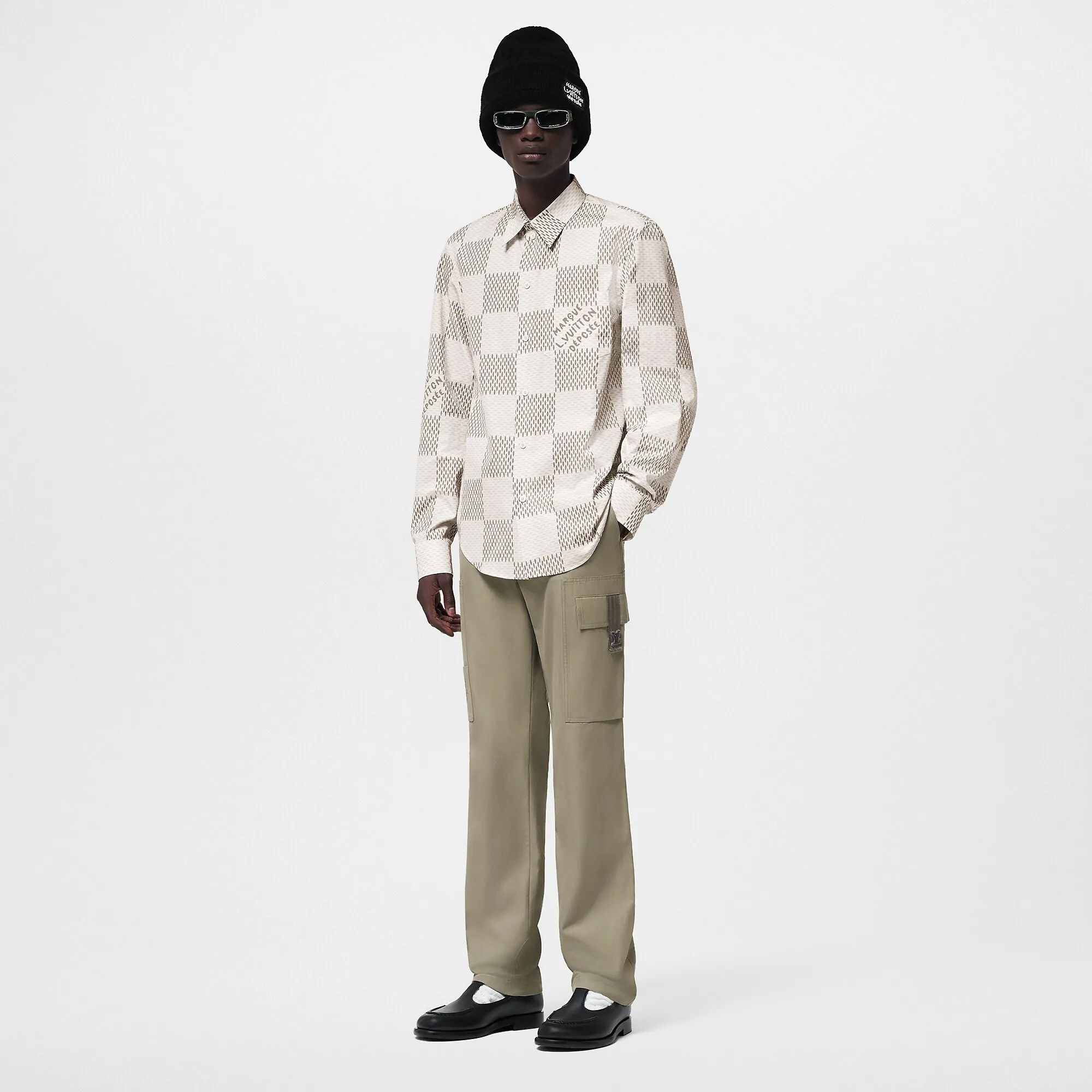Louis Vuitton Damier Long-Sleeved Classic Cotton Shirt - Men - Ready-to-Wear 1AFJDA