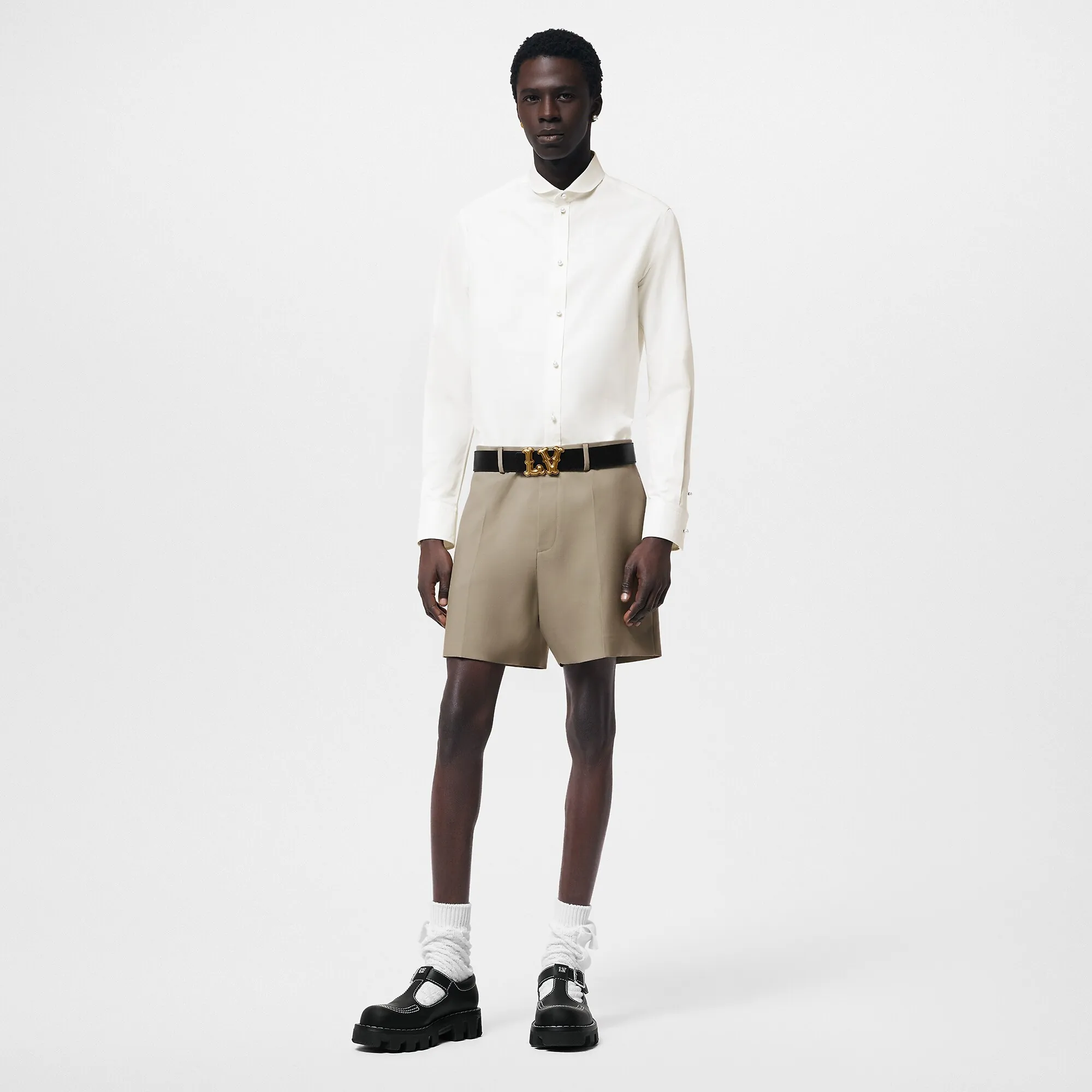 Louis Vuitton Fitted Long-Sleeved Cotton Shirt With Pearl Buttons - Men - Ready-to-Wear 1AFJE6