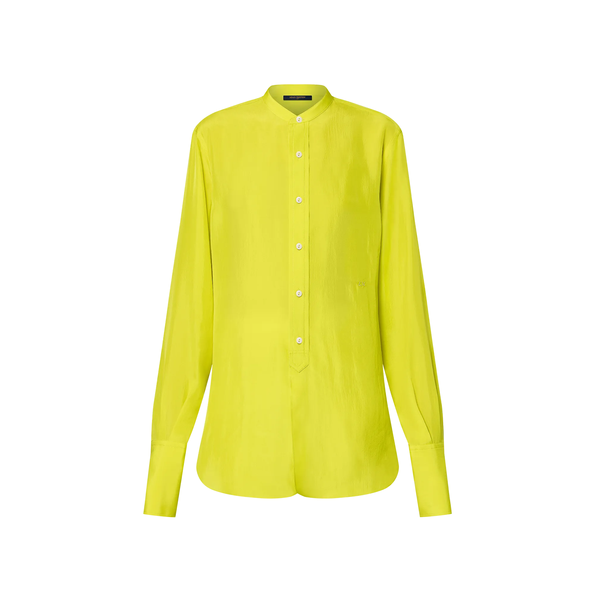 Louis Vuitton Chartreuse Silk Shirt - Women - Ready-to-Wear 1AFKYC