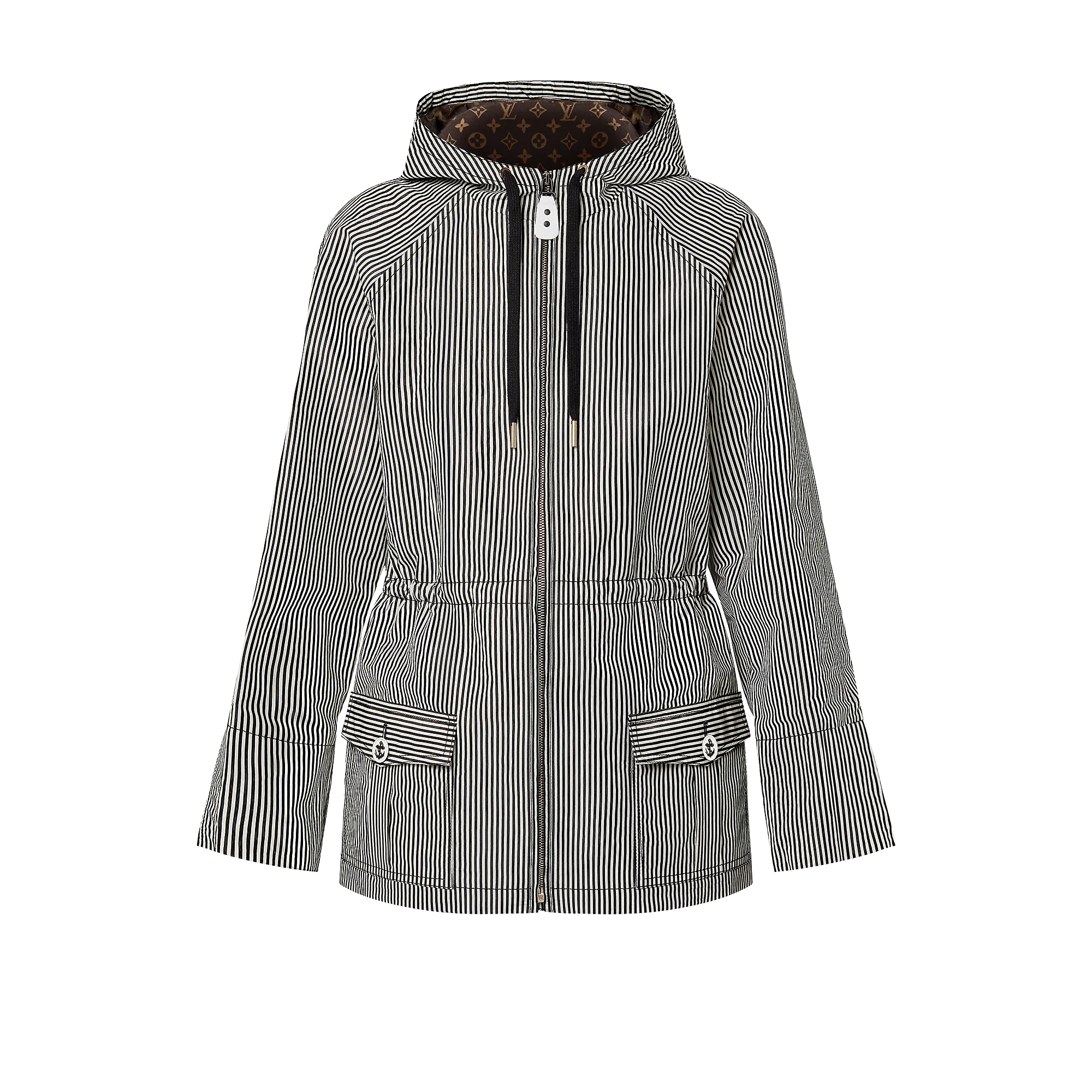 Louis Vuitton Striped Hooded Parka - Women - Ready-to-Wear 1AFMEB