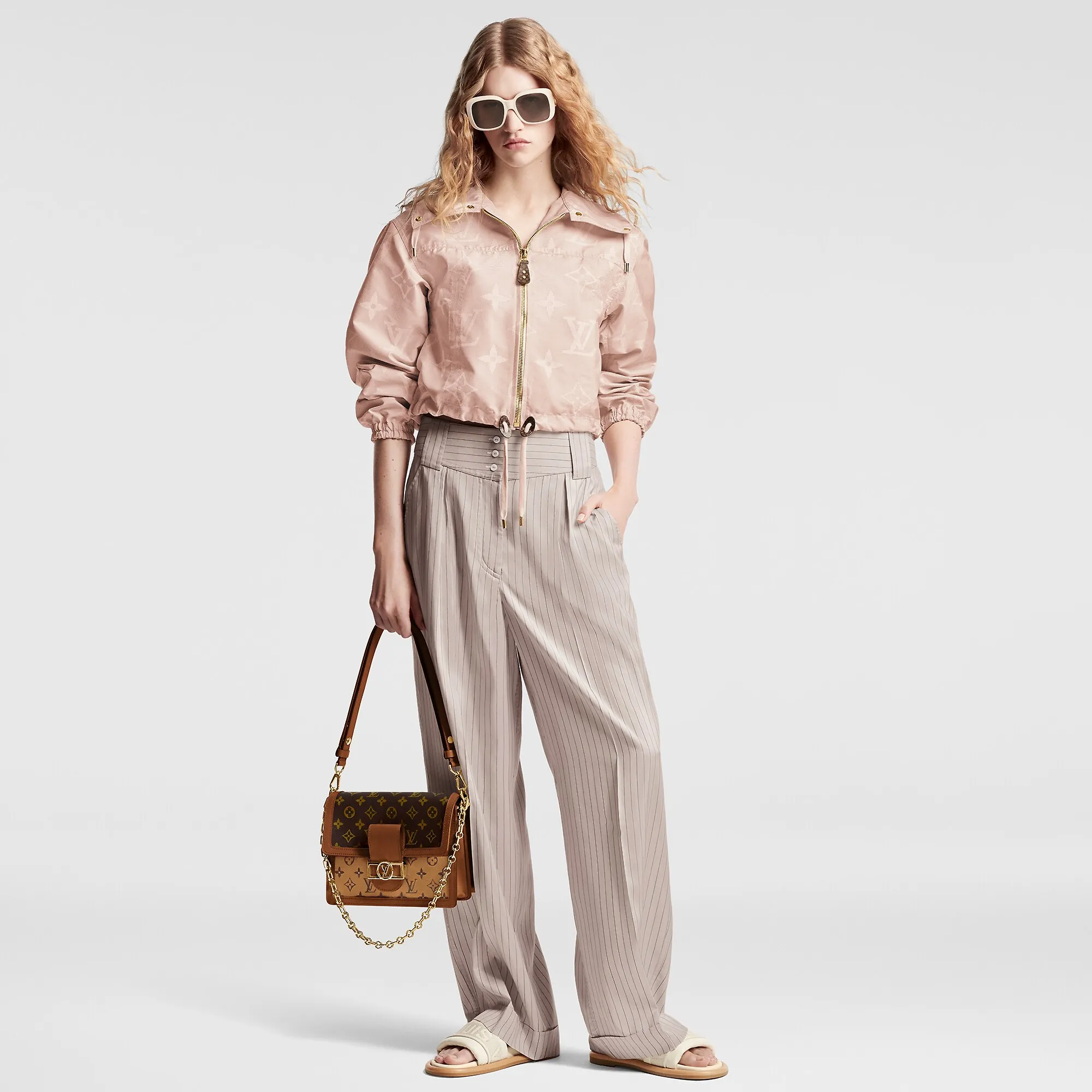 Louis Vuitton Tailored Pinstripe Silk Pants - Women - Ready-to-Wear 1AFMLN
