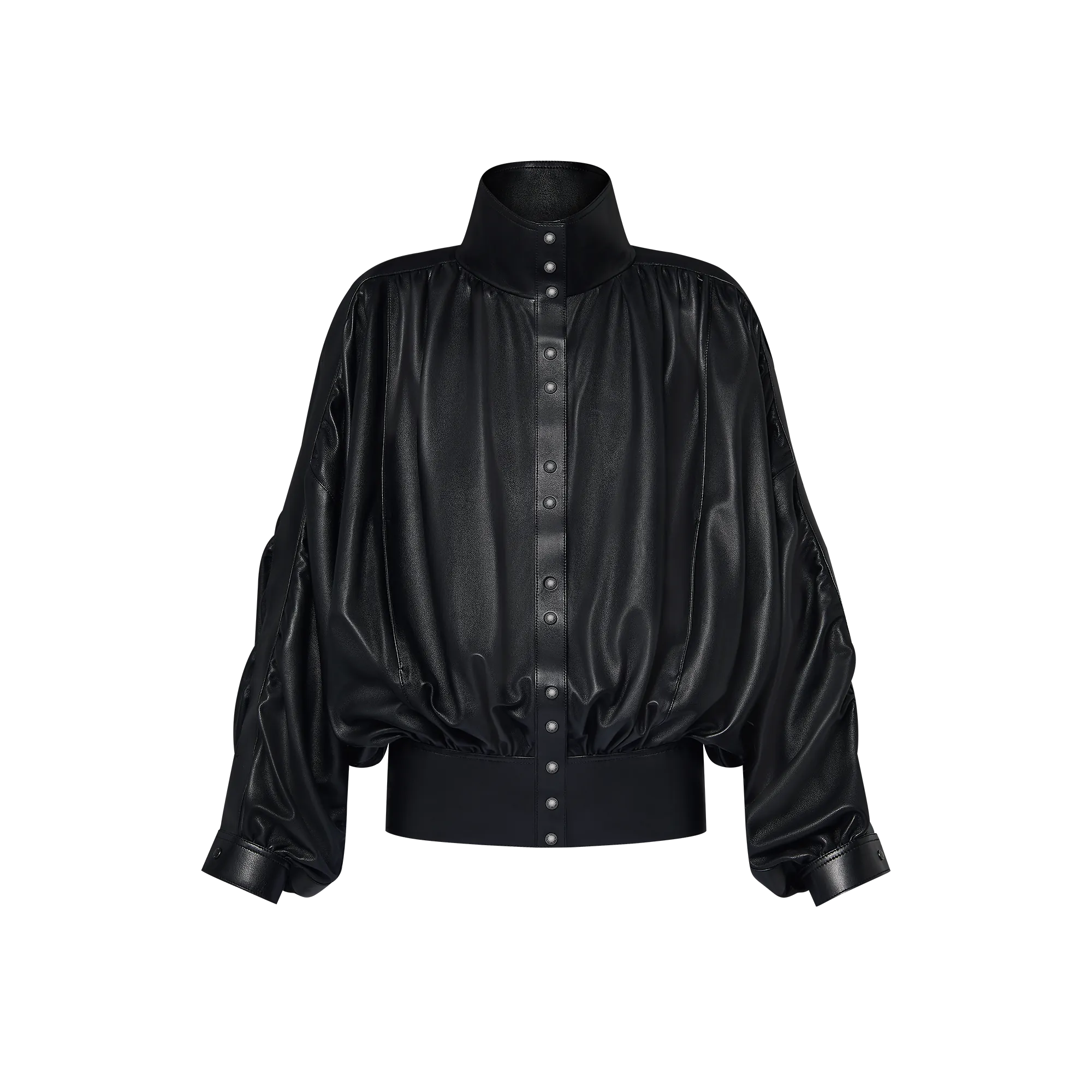 Louis Vuitton Gathered Leather Jacket - Women - Ready-to-Wear 1AFNPB
