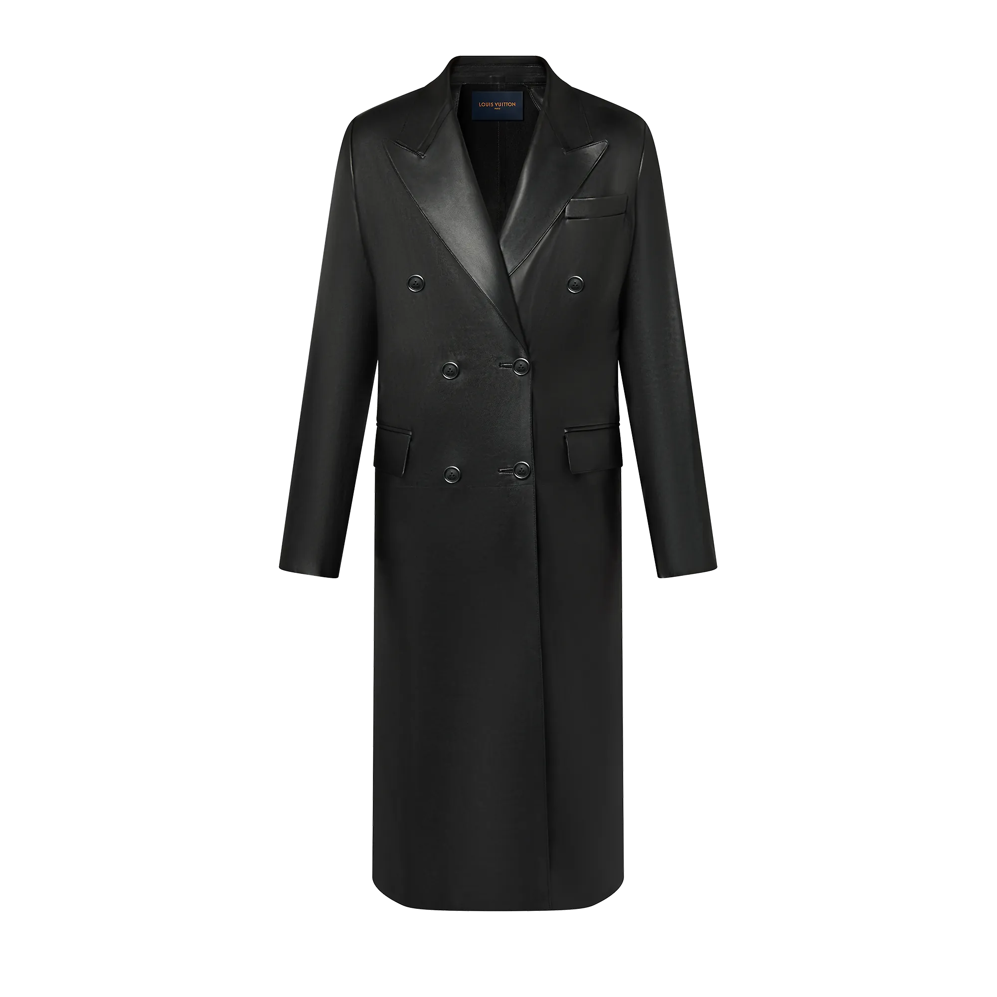 Louis Vuitton Double-Breasted Leather Coat - Women - Ready-to-Wear 1AFNPI