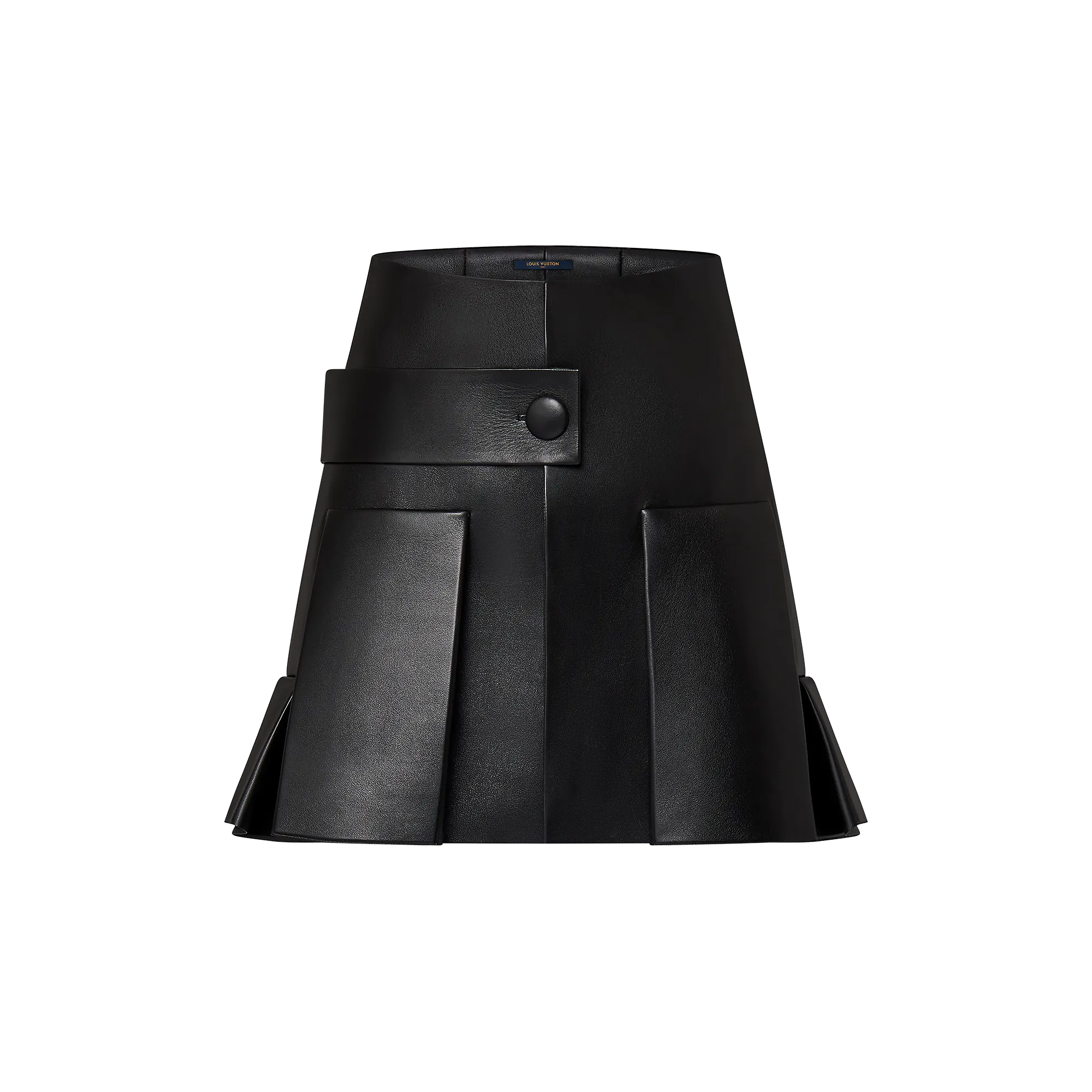 Louis Vuitton Leather Button Tab Pleat Skirt  - Women - Ready-to-Wear 1AFNQF