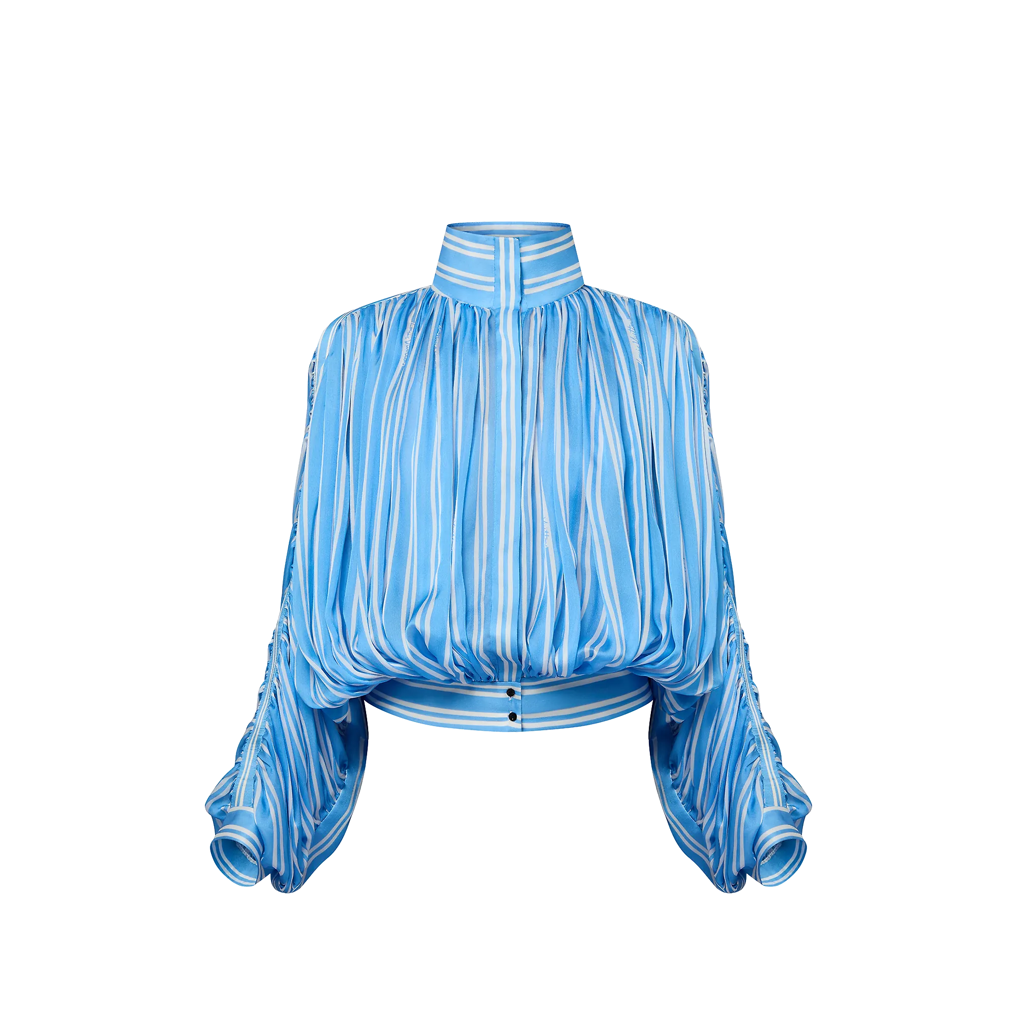 Louis Vuitton Double Stripe Gathered Blouse  - Women - Ready-to-Wear 1AFOD7