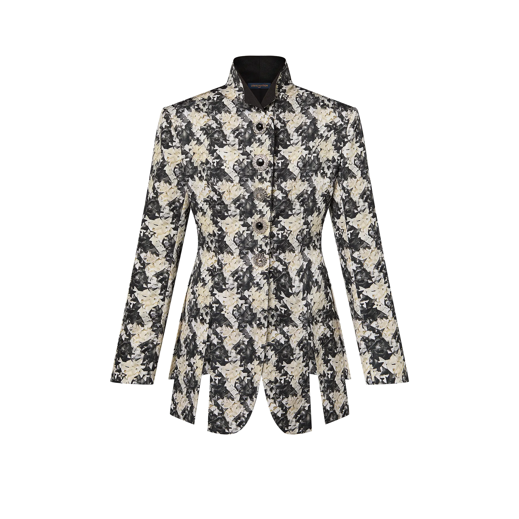 Louis Vuitton Houndstooth Silk Frock Jacket  - Women - Ready-to-Wear 1AFOI3