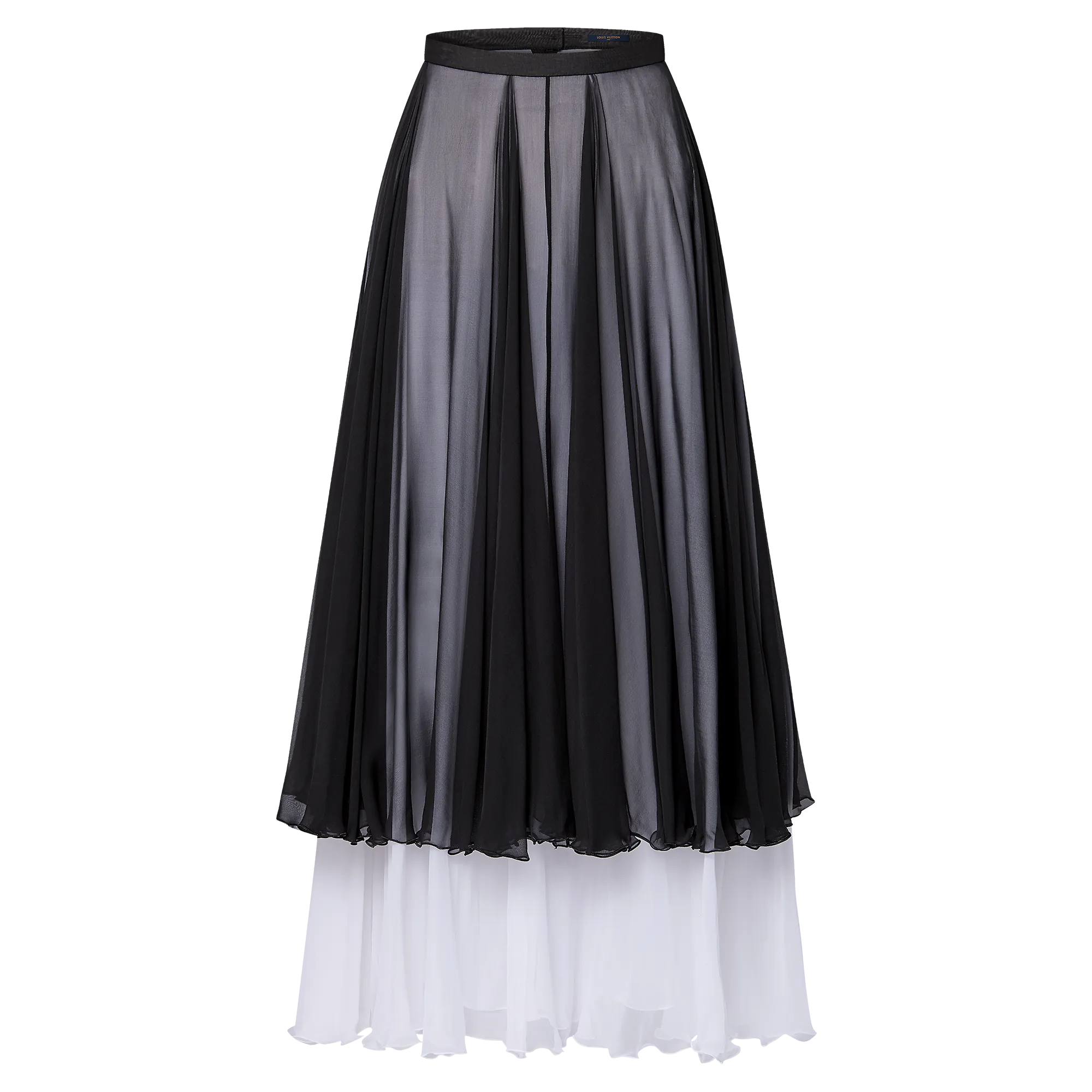 Louis Vuitton Bicolor Fluid Silk Tiered Skirt  - Women - Ready-to-Wear 1AFP04