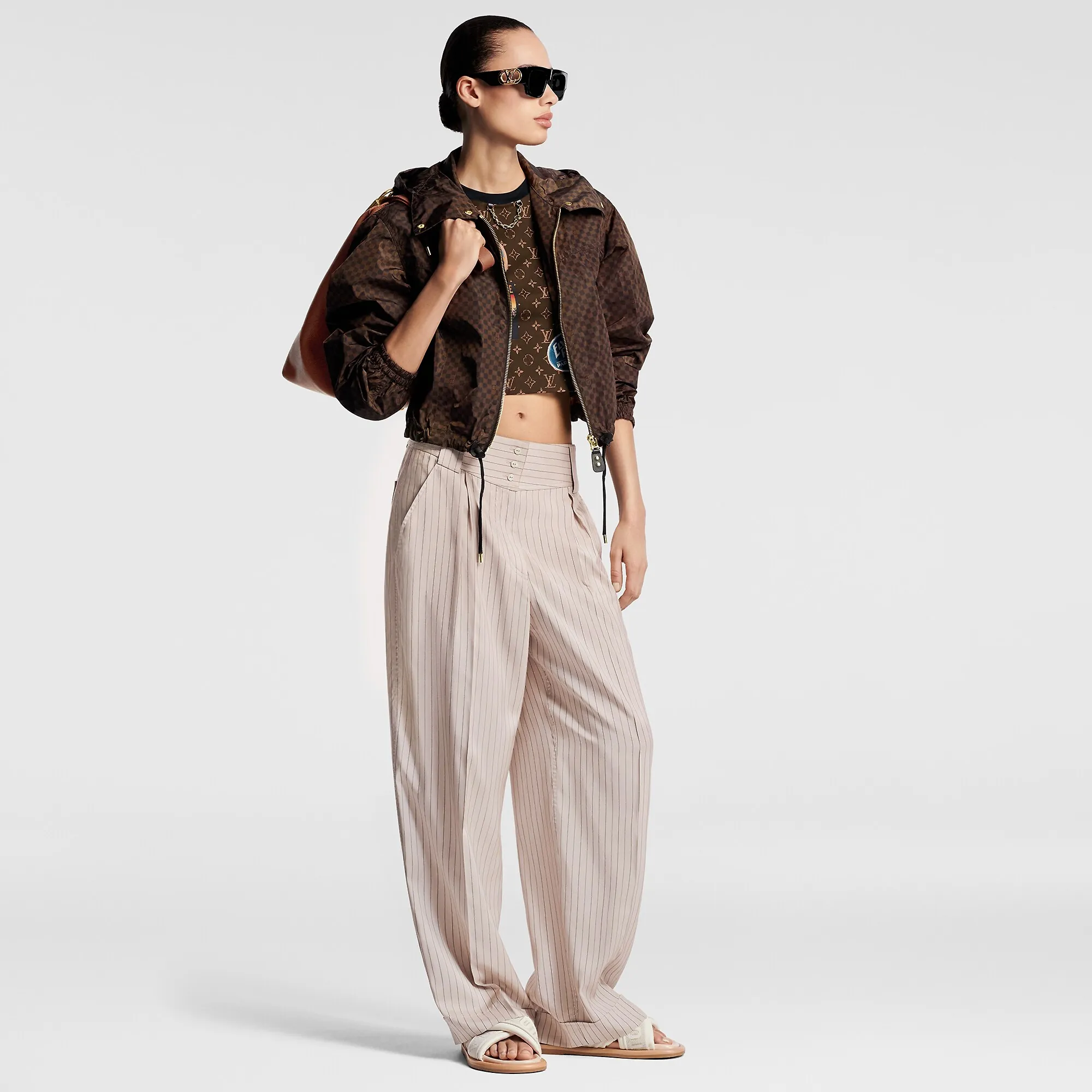 Louis Vuitton Hooded Damier Jacket - Women - Ready-to-Wear 1AFPEN