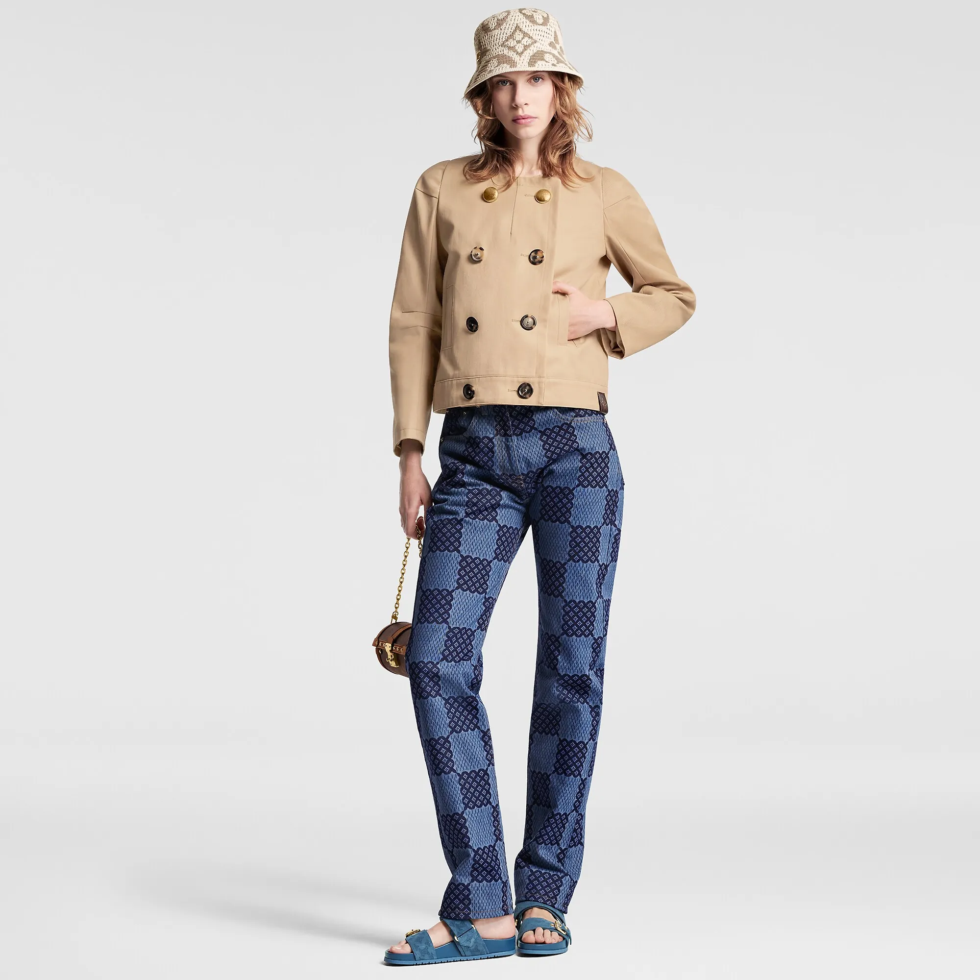 Louis Vuitton Double-Breasted Gabardine Jacket - Women - Ready-to-Wear 1AFPH2