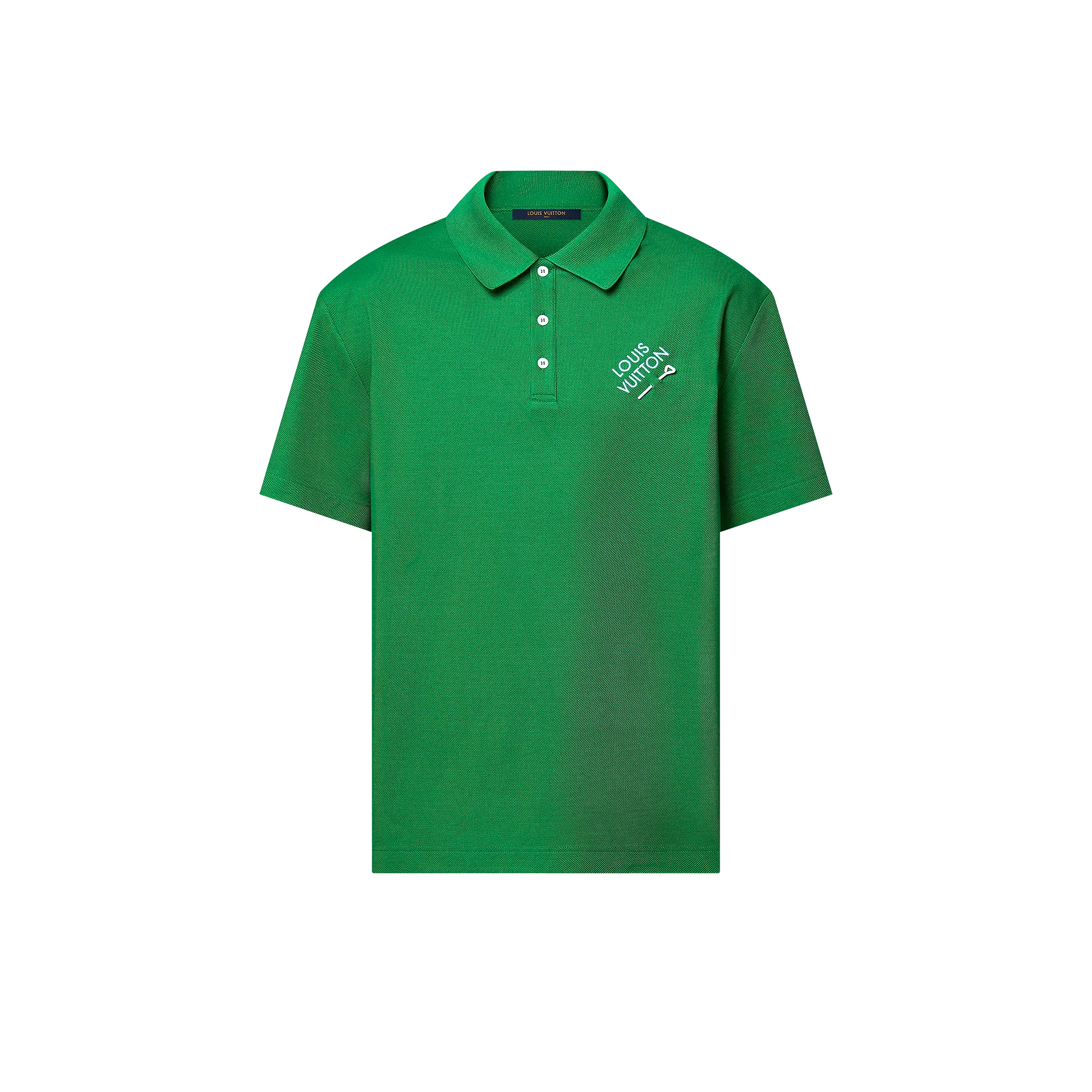 Louis Vuitton Embroidered Signature Short-Sleeved Cotton Polo - Men - Ready-to-Wear 1AFQ81 Green