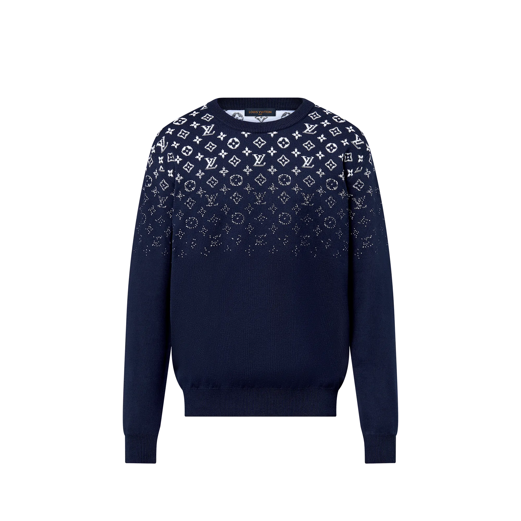 Louis Vuitton Gradient Cotton Crewneck - Men - Pre-Fall 2024 Collection 1AFQAE Navy Blue