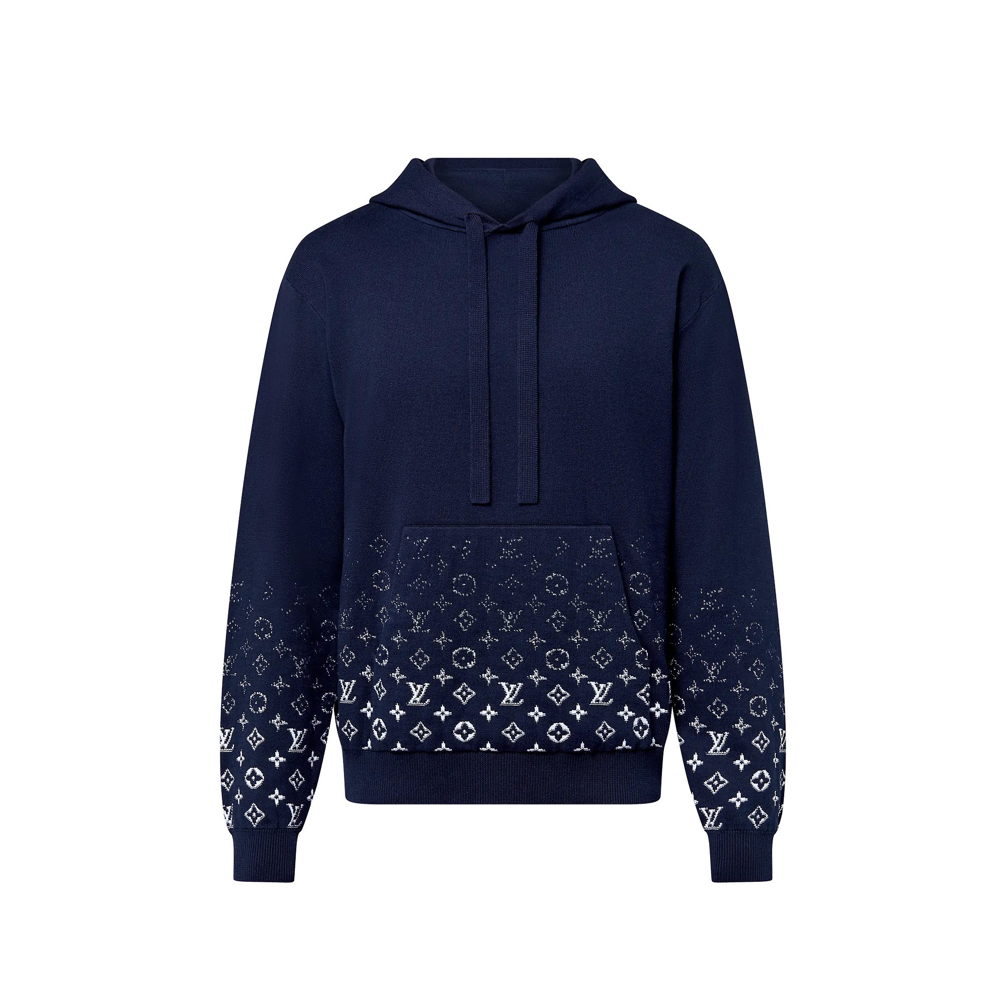 Louis Vuitton Gradient Cotton Hoodie - Men - Ready-to-Wear 1AFQAM Navy Blue