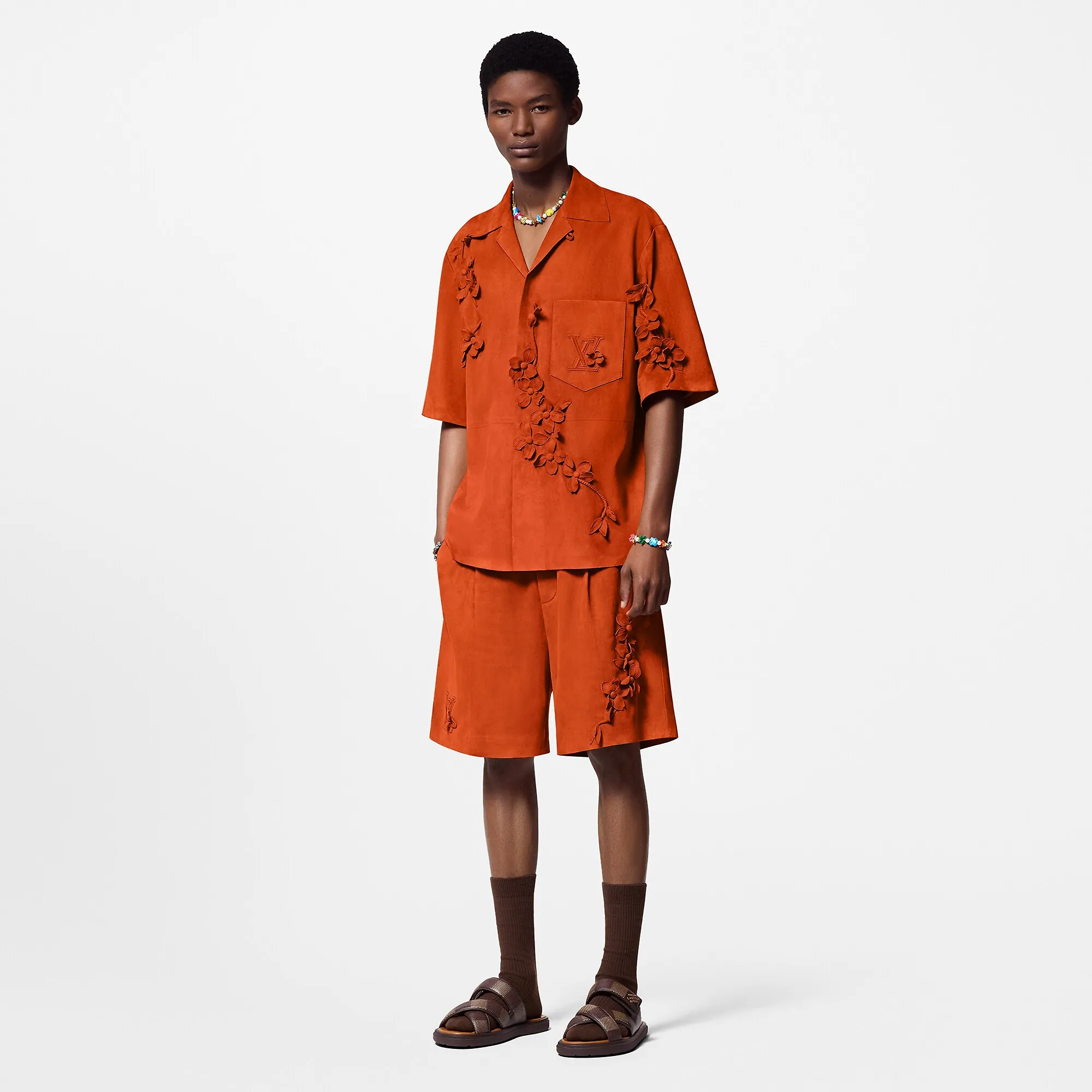 Louis Vuitton Embellished Suede Tailored Shorts - Men - Ready-to-Wear 1AFQNF