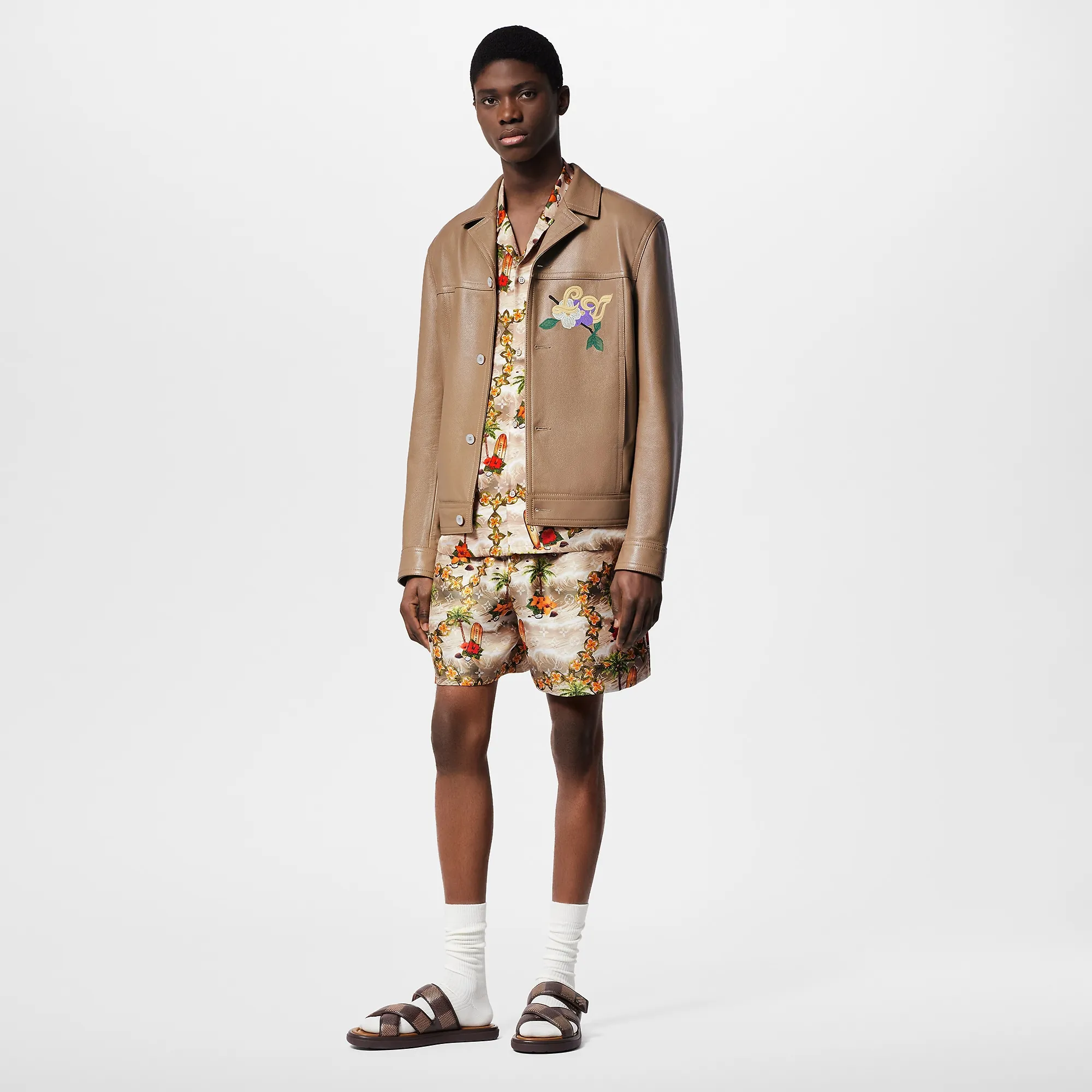 Louis Vuitton Embroidered Leather Blouson - Men - Ready-to-Wear 1AFQO6