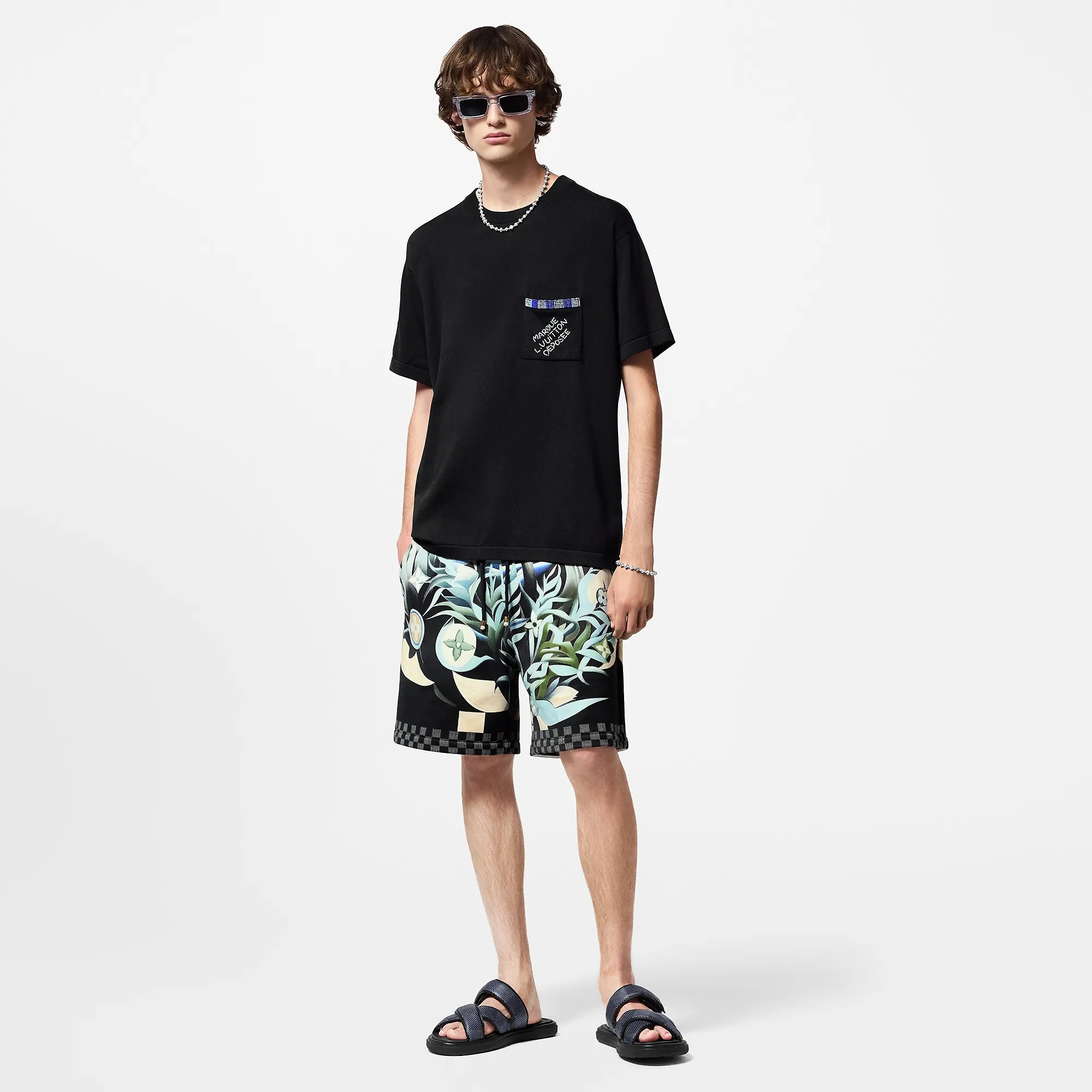 Louis Vuitton Embellished Short-Sleeved Cotton Crewneck - Men - Ready-to-Wear 1AFRJG