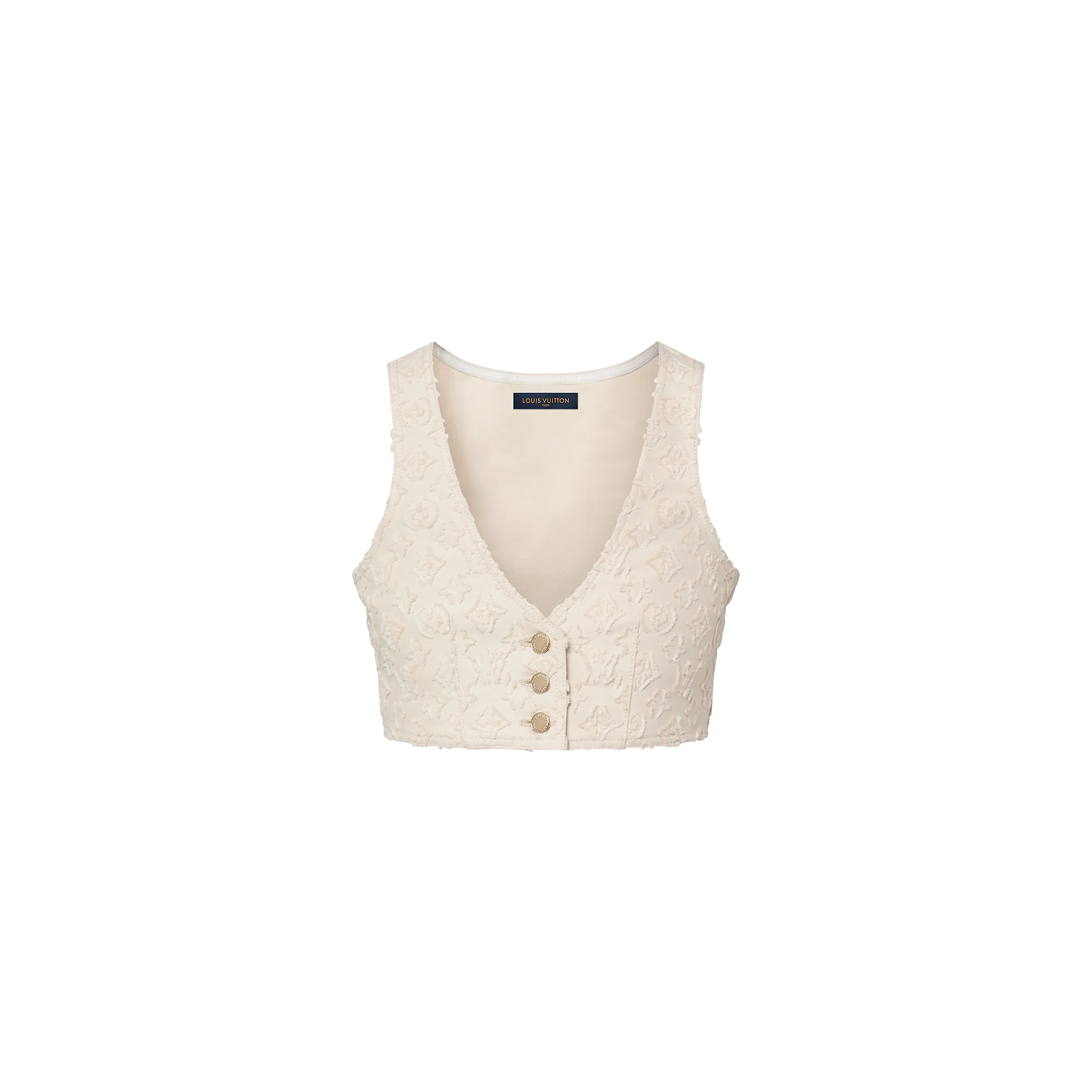 Louis Vuitton Monogram Fil Coupé Crop Top - Women - Ready-to-Wear 1AFSBQ
