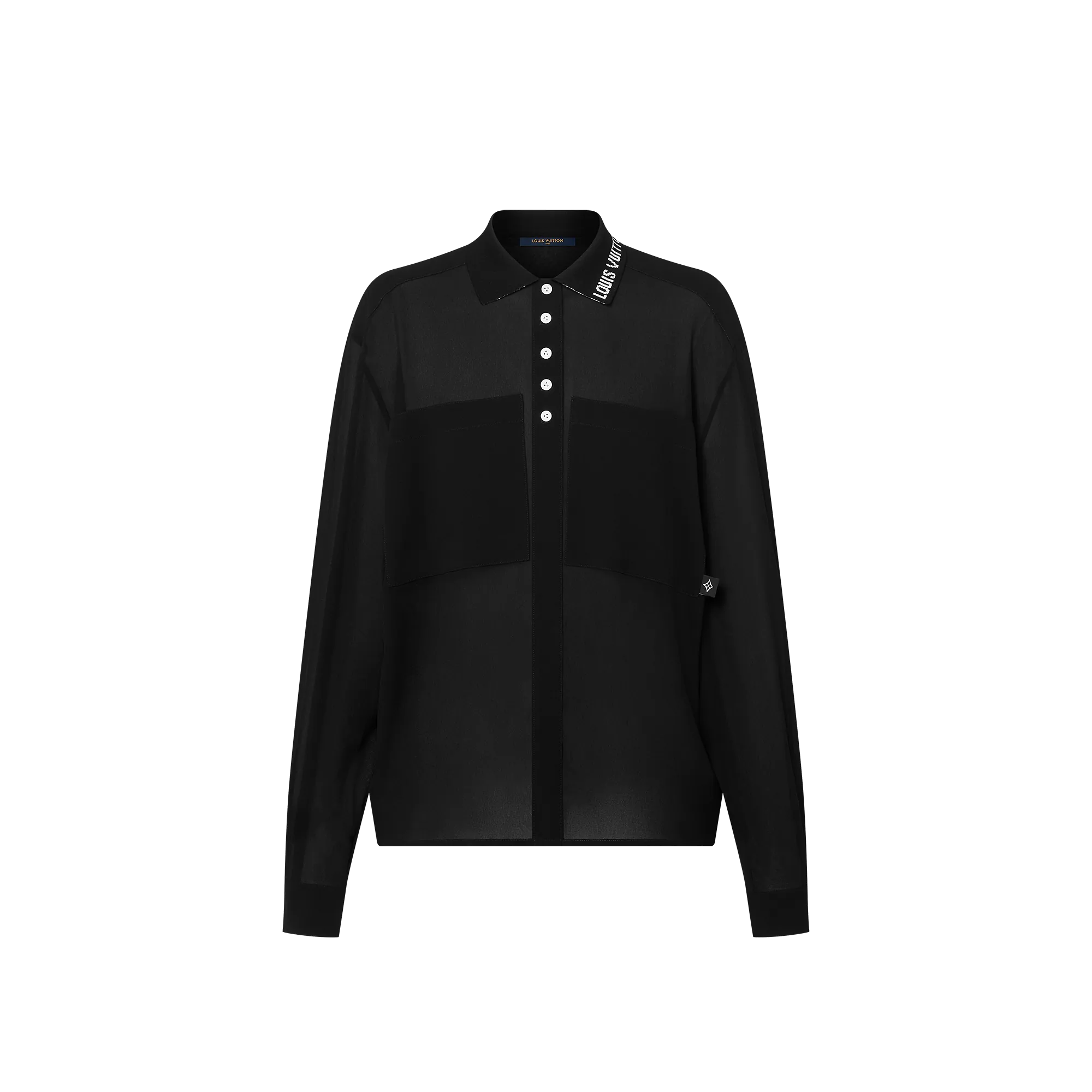 Louis Vuitton Ribbed Collar Blouse - Women - Ready-to-Wear 1AFSCU Black