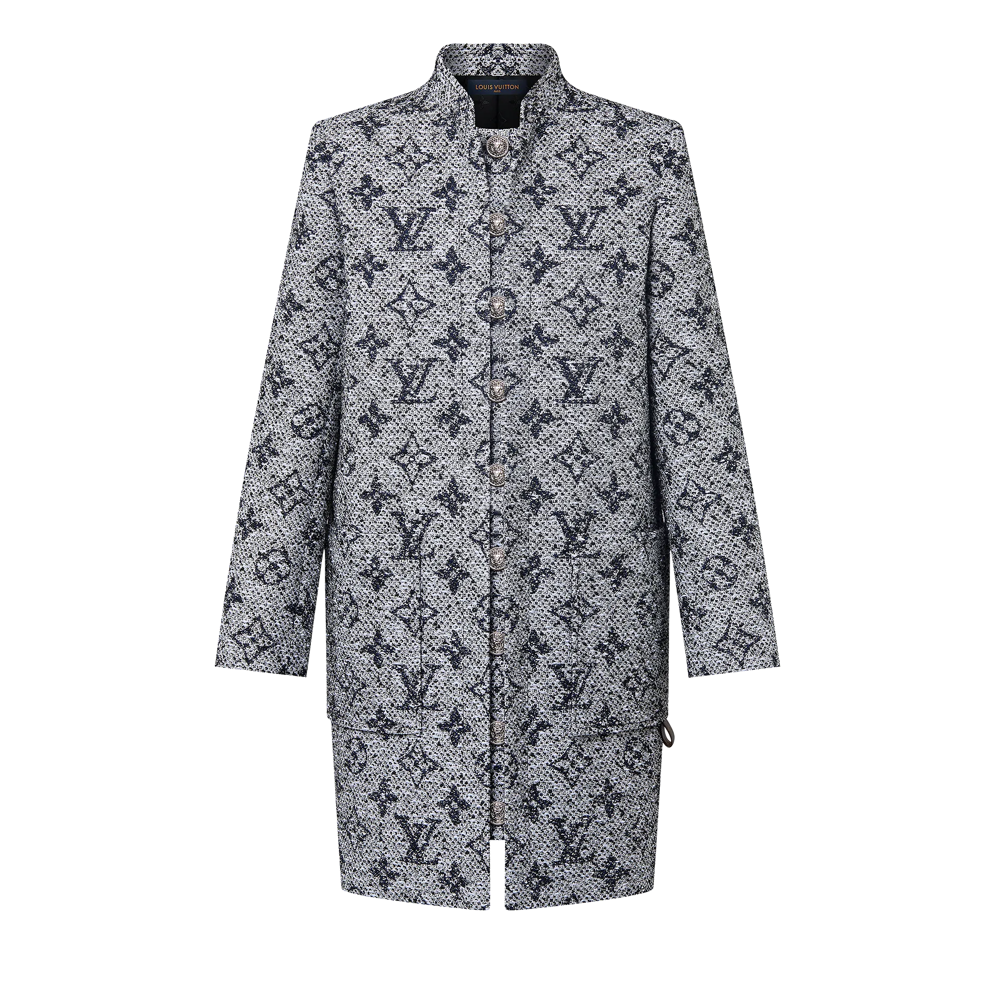 Louis Vuitton Monogram Tweed Straight Coat - Women - Ready - to - Wear 1AFSHA