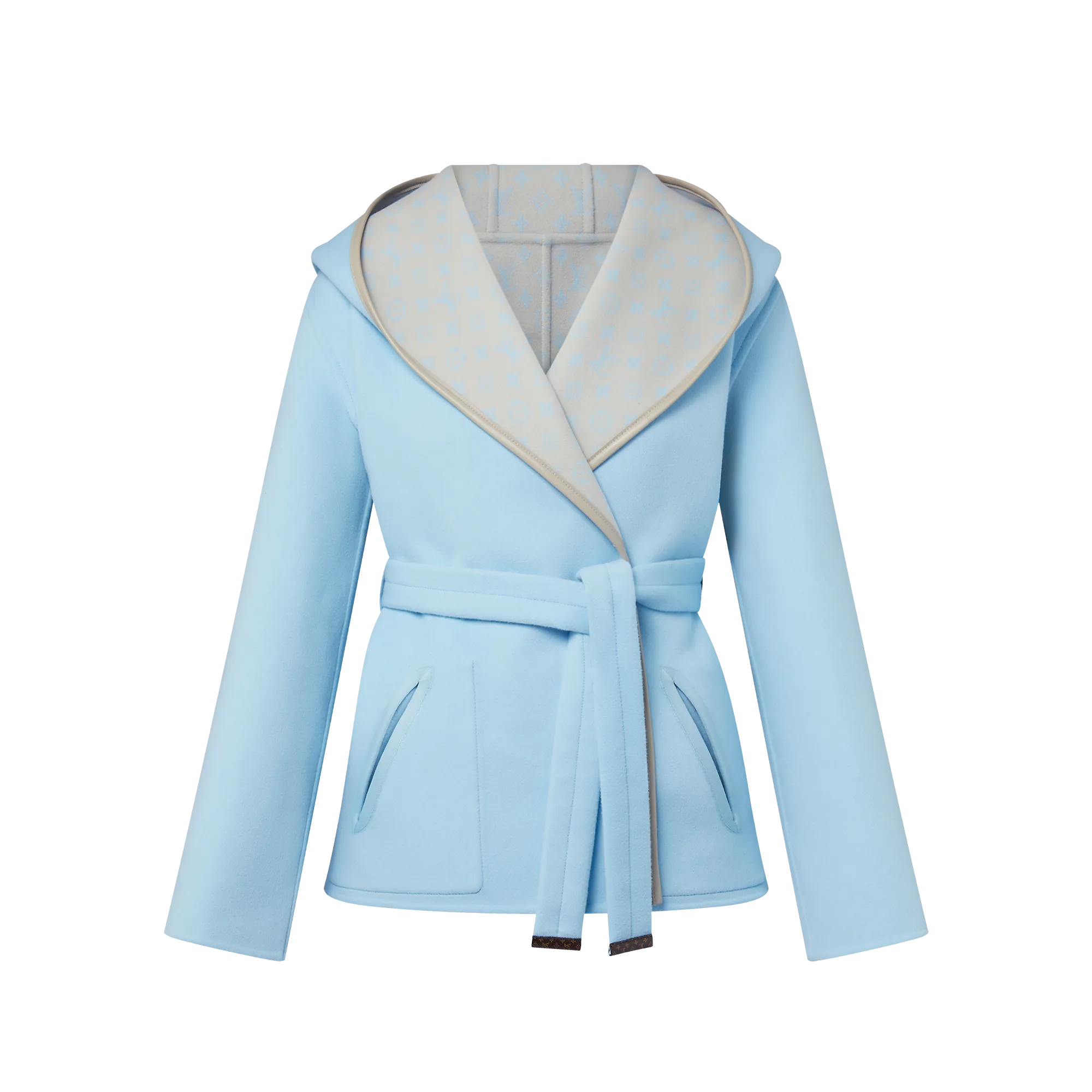 Louis Vuitton Reversible Signature Short Hooded Wrap Coat - Women - Ready-to-Wear 1AFSJY