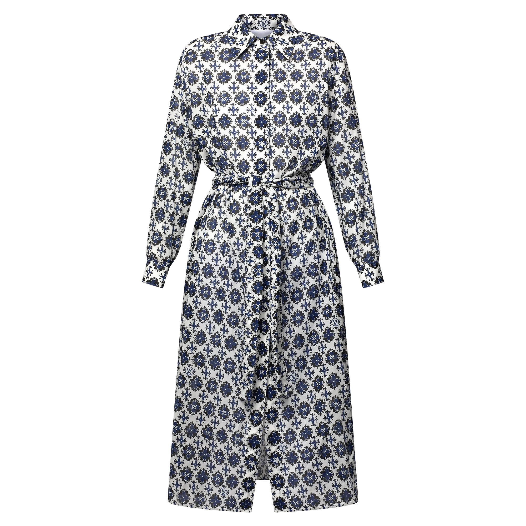 Louis Vuitton 3D Monogram Tile Fil Coupé Shirt Dress - Women - Ready-to-Wear 1AFSRO