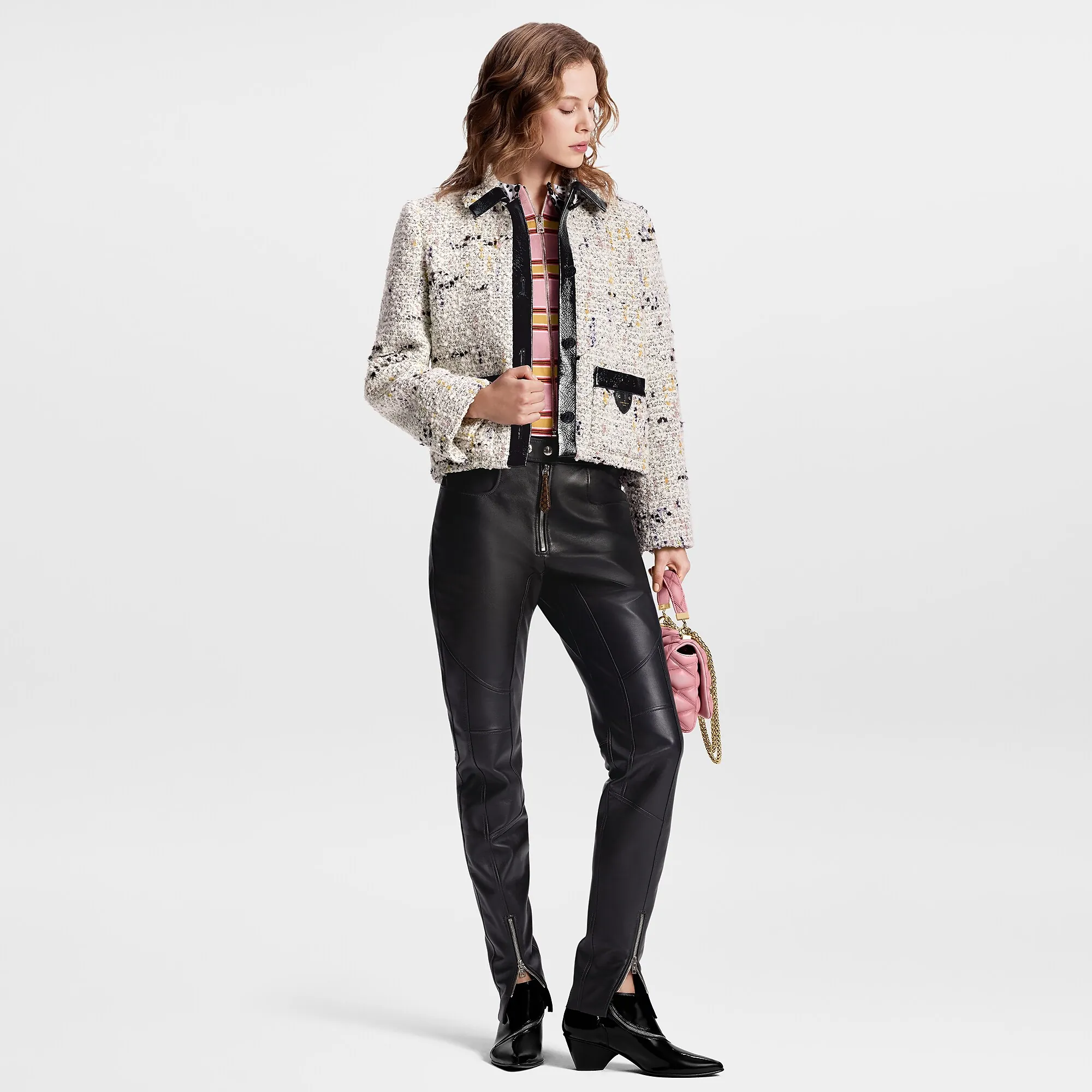 Louis Vuitton Bouclette Tweed Boxy Jacket - Women - Ready - to - Wear 1AFT91