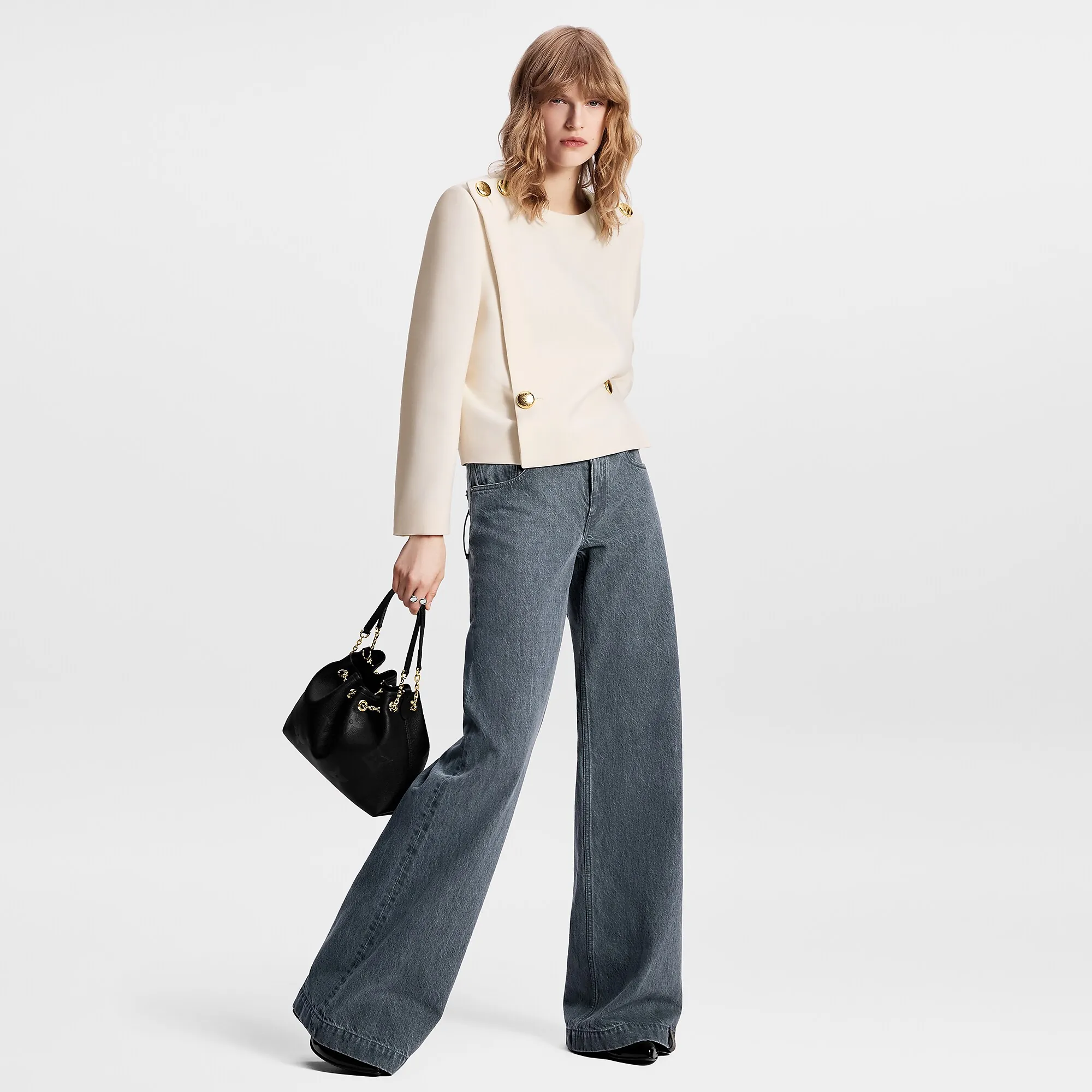 Louis Vuitton Washed Denim Wide - Leg Jeans - Women - Ready - to - Wear 1AFTG7