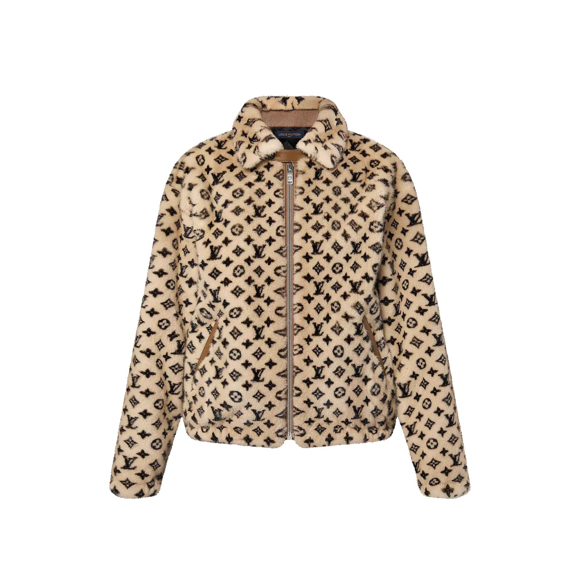Louis Vuitton Monogram Mink Zip - Up Jacket - Women - Ready - to - Wear 1AFTIF Ecru