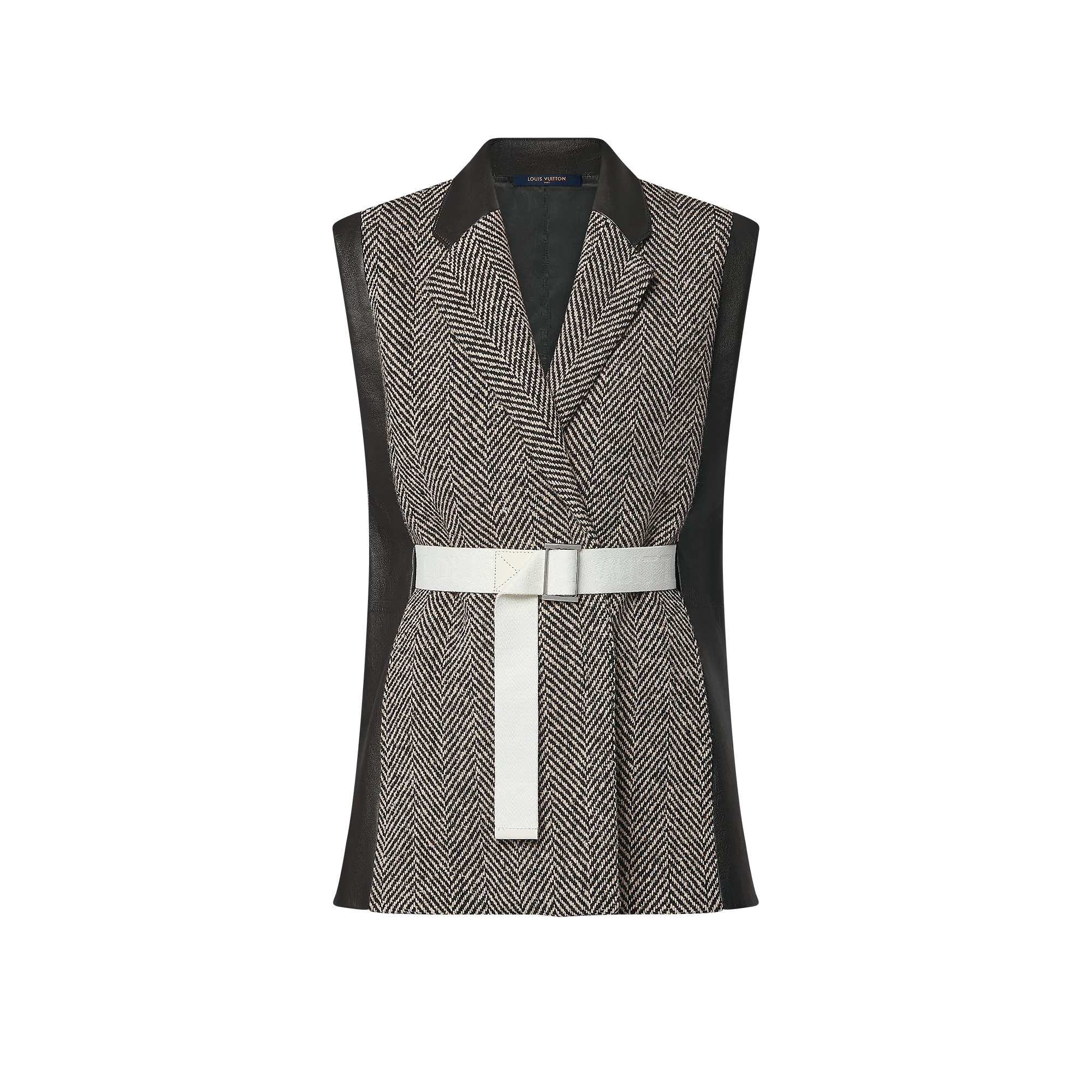 Louis Vuitton Leather Accent Sleeveless Blazer - Women - Ready-to-Wear 1AFTKF