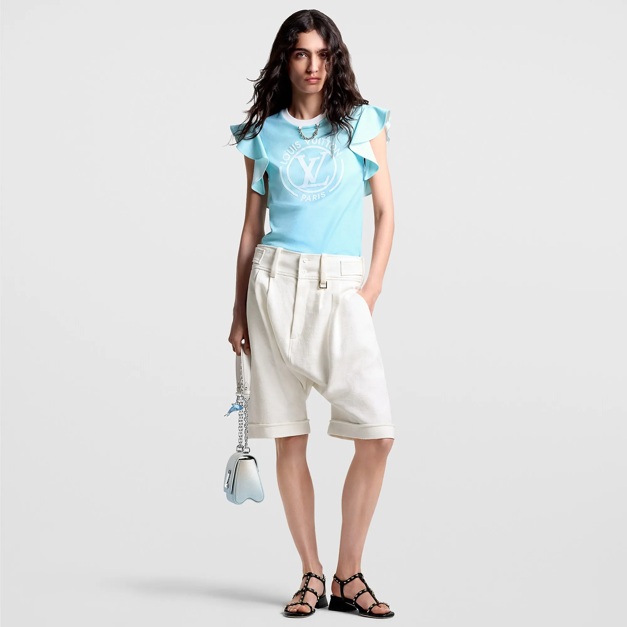 Louis Vuitton LV Gradient Flounce Sleeve T-Shirt - Women - Ready-to-Wear 1AFTOP