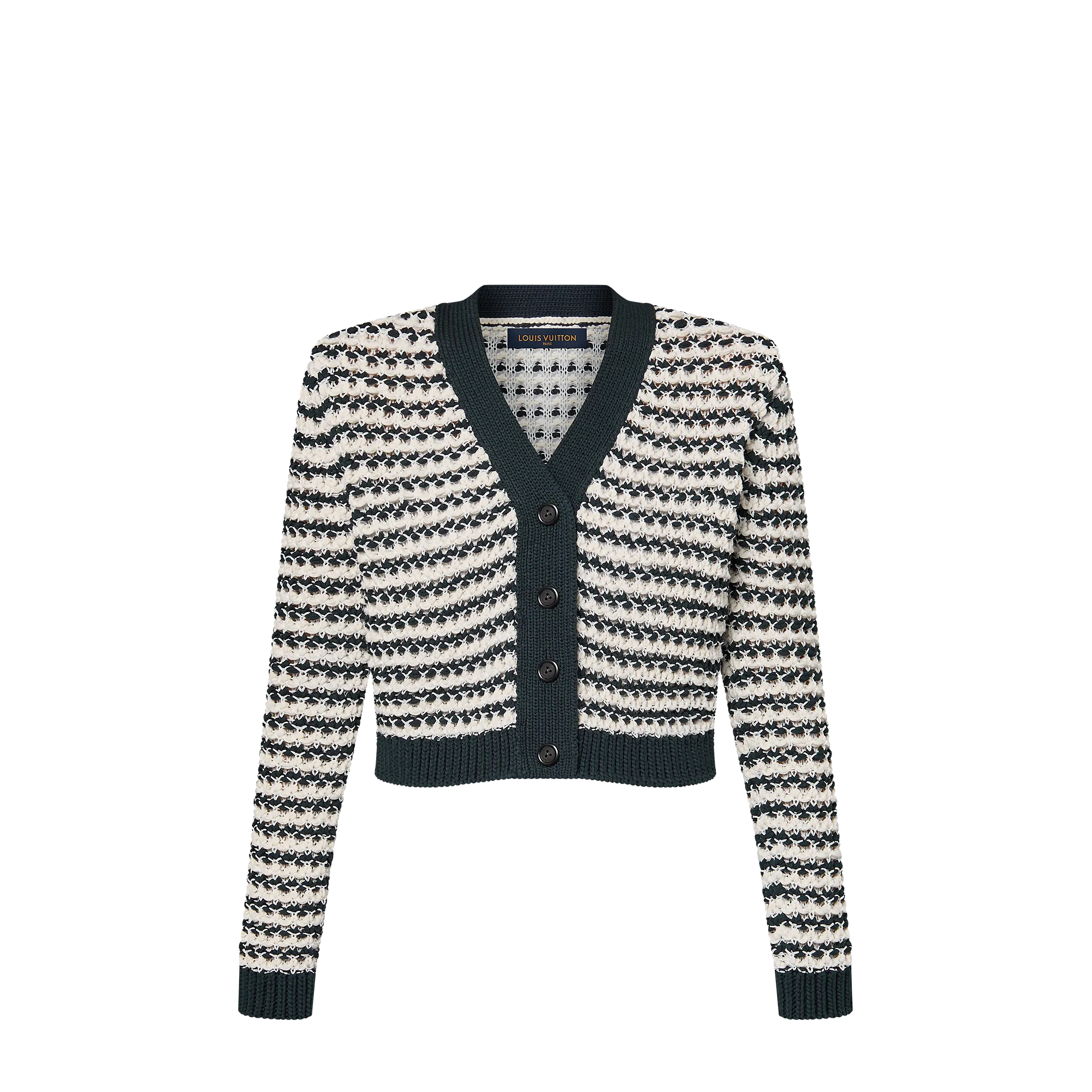 Louis Vuitton Striped Lace Knit Cardigan - Women - Ready-to-Wear 1AFTUX