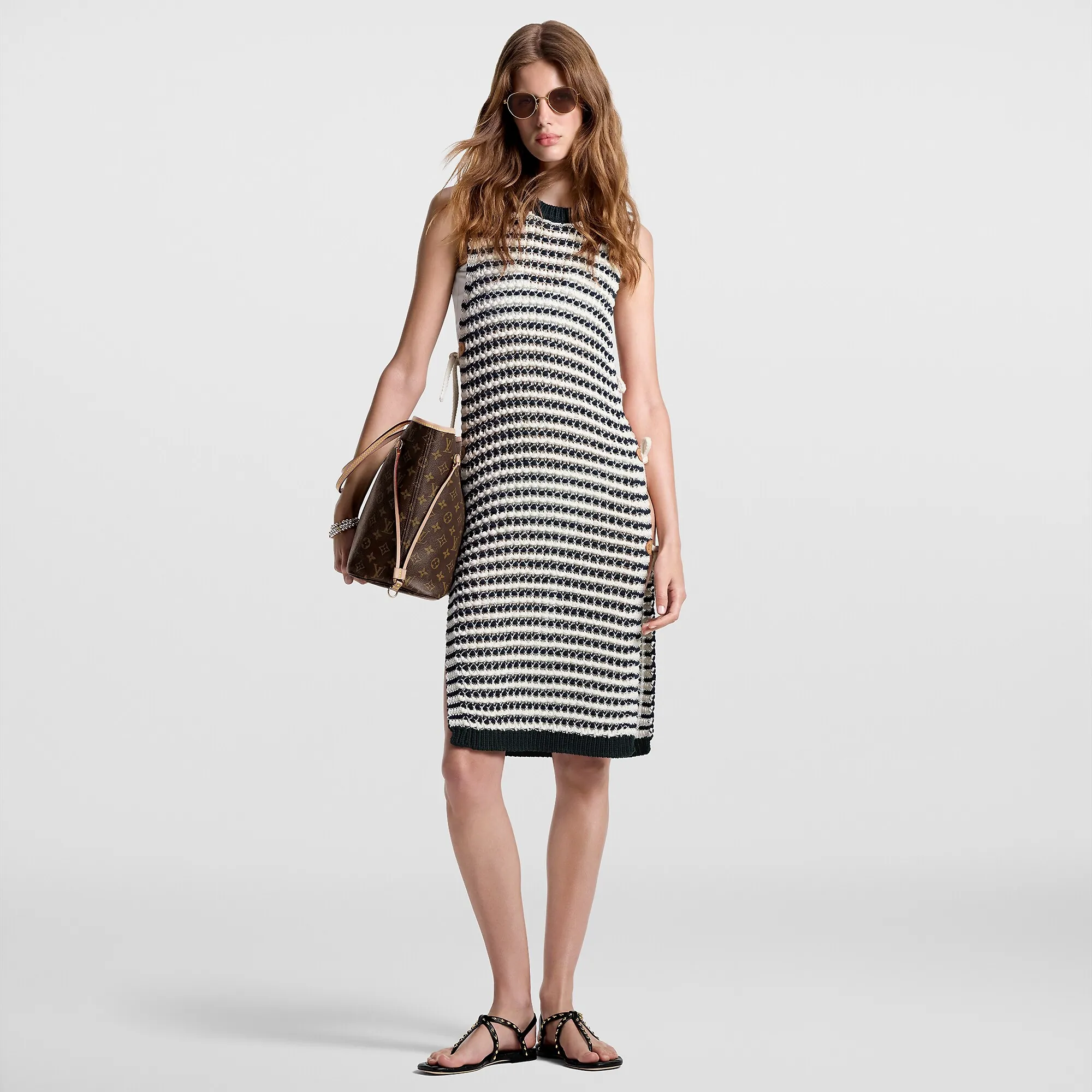 Louis Vuitton Striped Lace Knit Open Dress - Women - Ready-to-Wear 1AFTWV