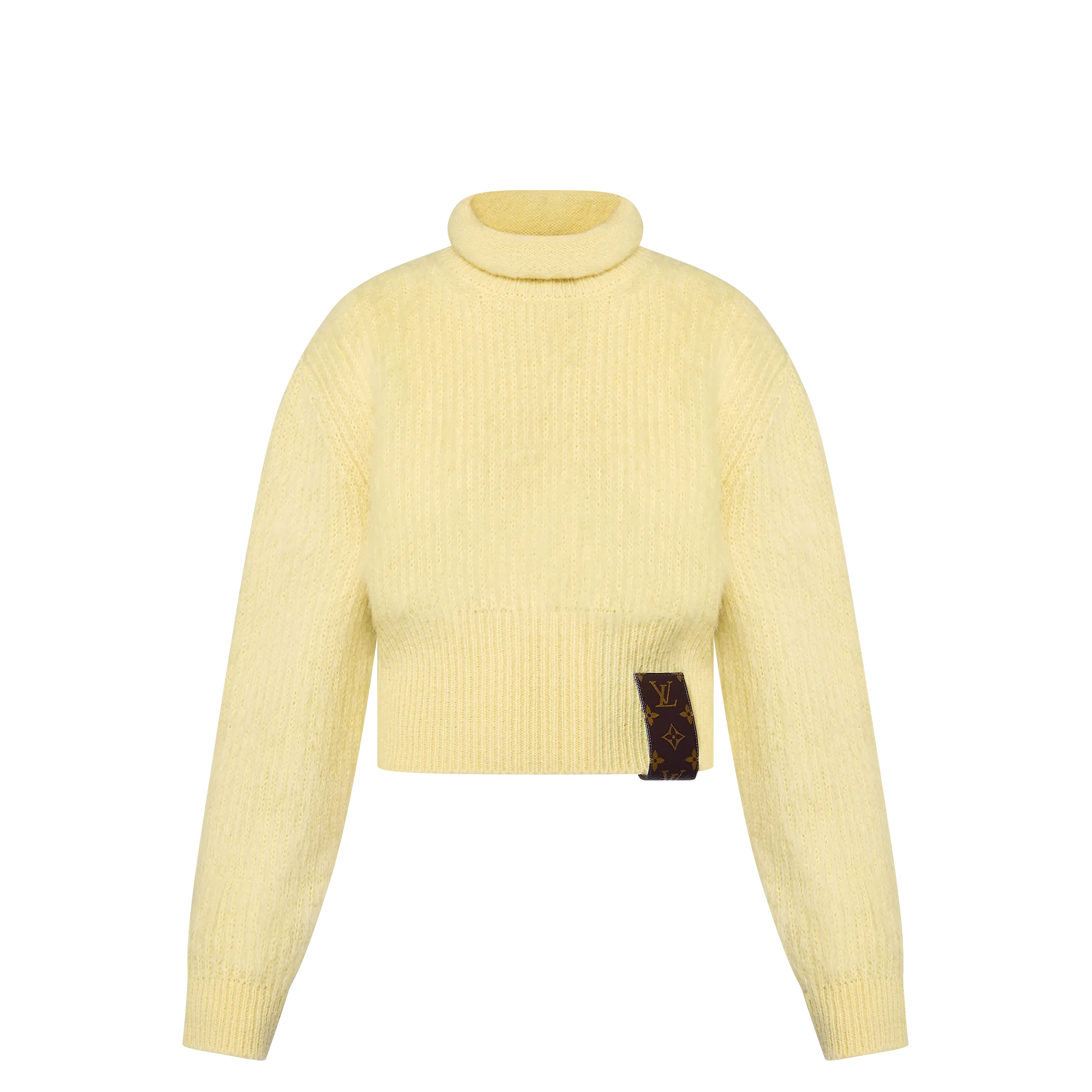Louis Vuitton Brushed Mohair Roll Neck Pullover - Women - Ready-to-Wear 1AFU21 Pastel Yellow