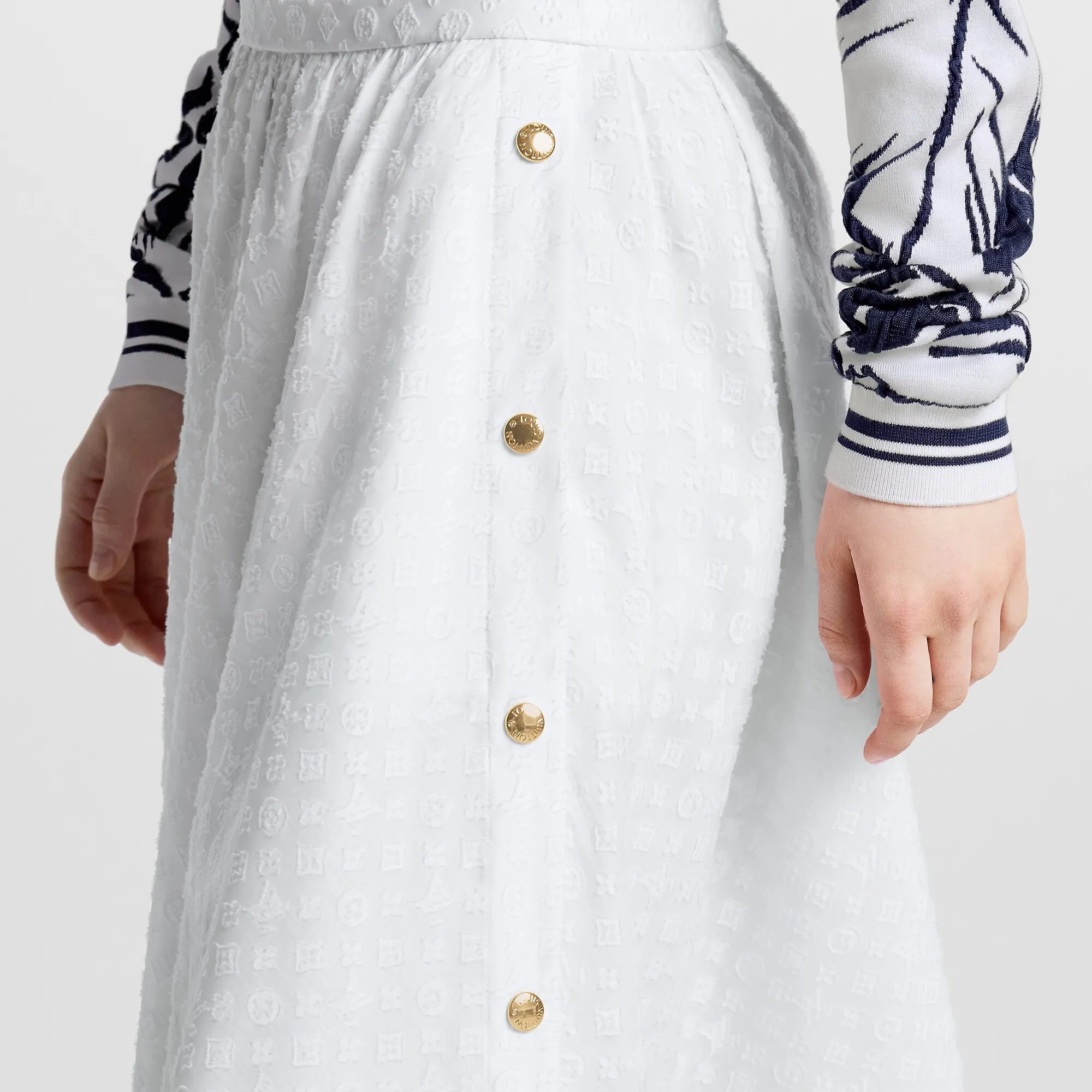 Louis Vuitton Monogram Fil Coupé Midi Skirt - Women - Ready-to-Wear 1AFUQB