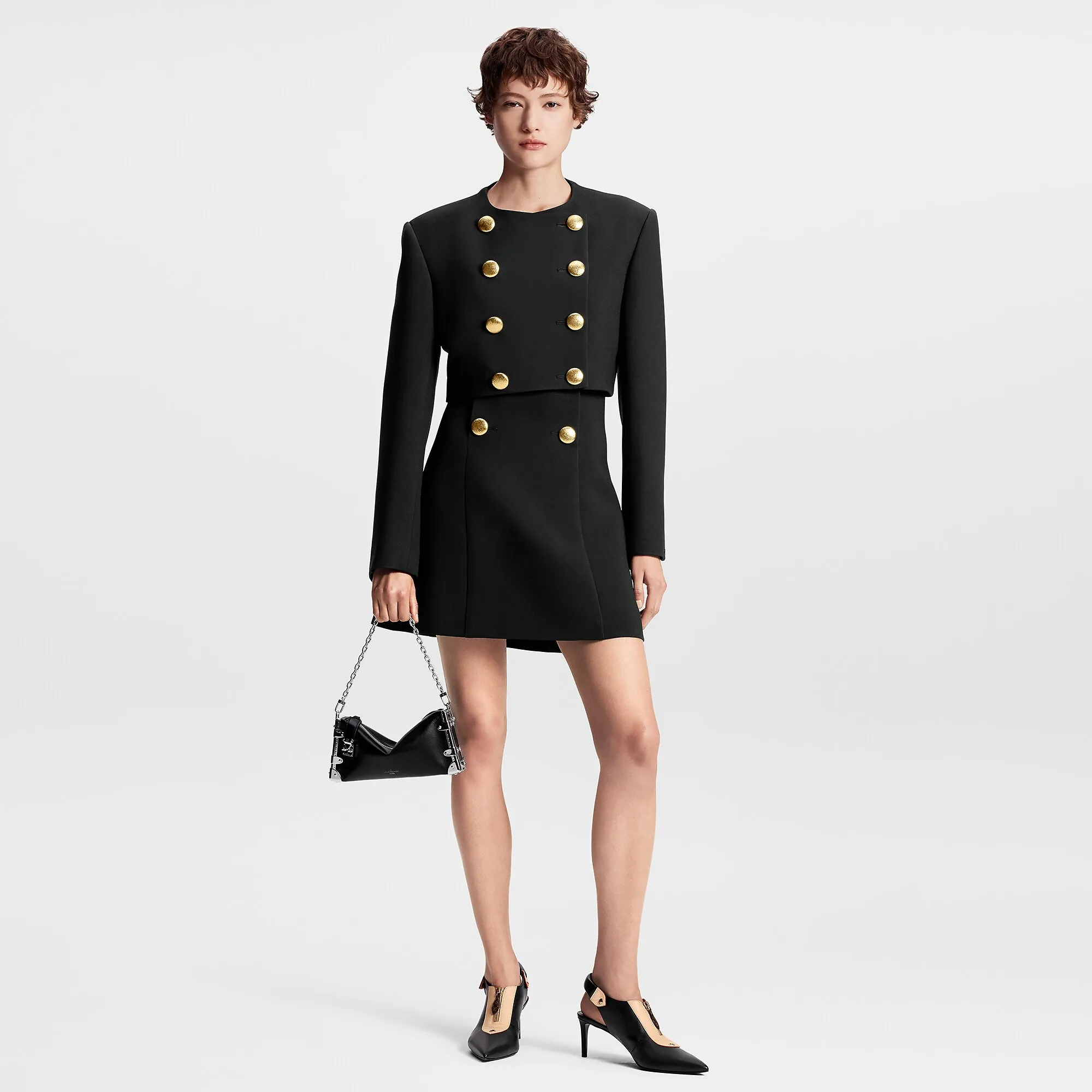 Louis Vuitton Hammered Button Skirt - Women - Ready - to - Wear 1AFUT1