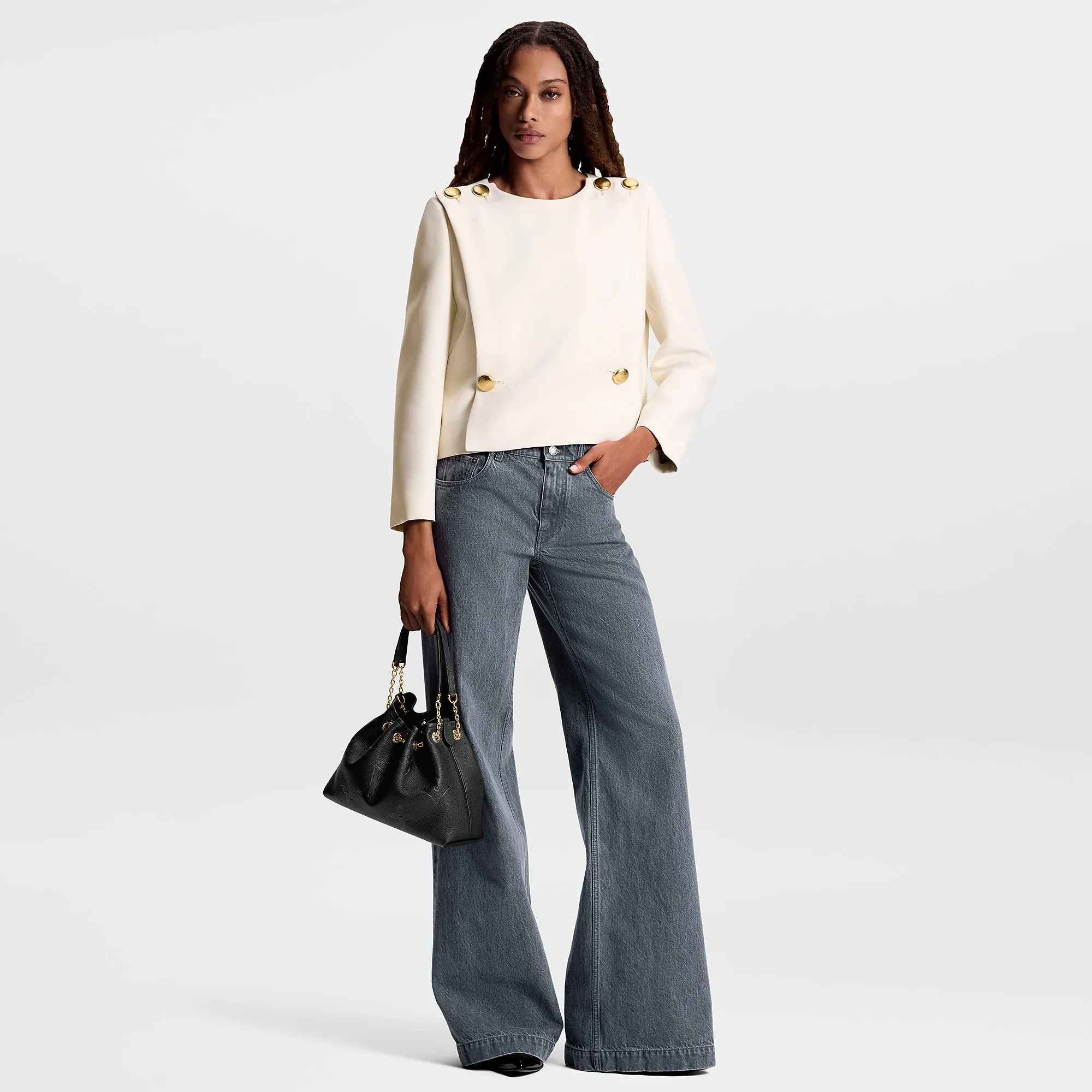 Louis Vuitton Hammered Button Blouse - Women - Ready - to - Wear 1AFUYS