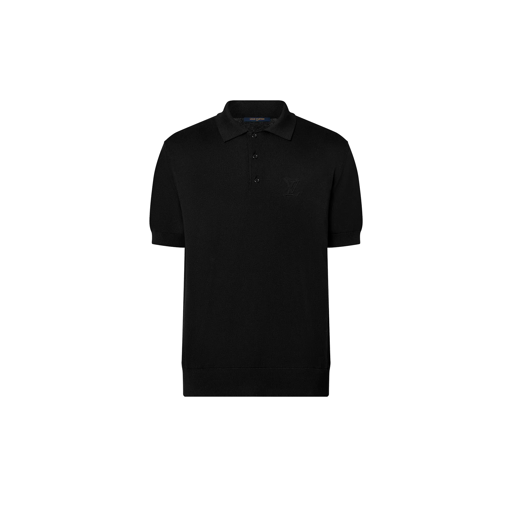 Louis Vuitton Cashmere And Cotton Blend Short-Sleeved Polo - Men - Ready-to-Wear 1AFVKQ Black