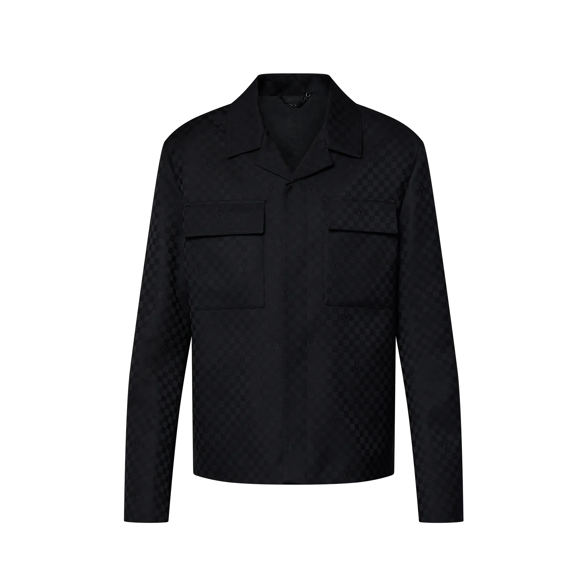 Louis Vuitton Damier Open Collar Wool Overshirt - Men - Ready - to - Wear 1AFVND