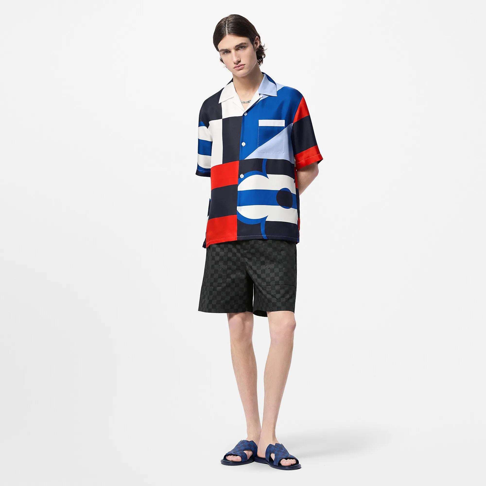Louis Vuitton Printed Short - Sleeved Silk Shirt - Men - Ready - to - Wear 1AFVR0