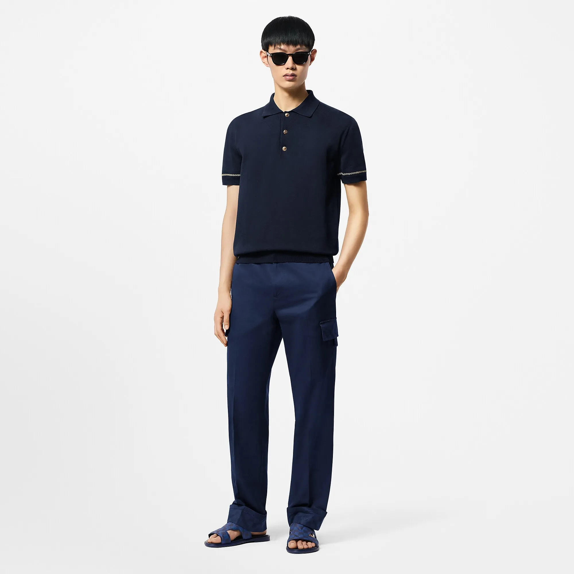 Louis Vuitton Short - Sleeved Cotton Polo Shirt - Men - Ready - to - Wear 1AFVS1