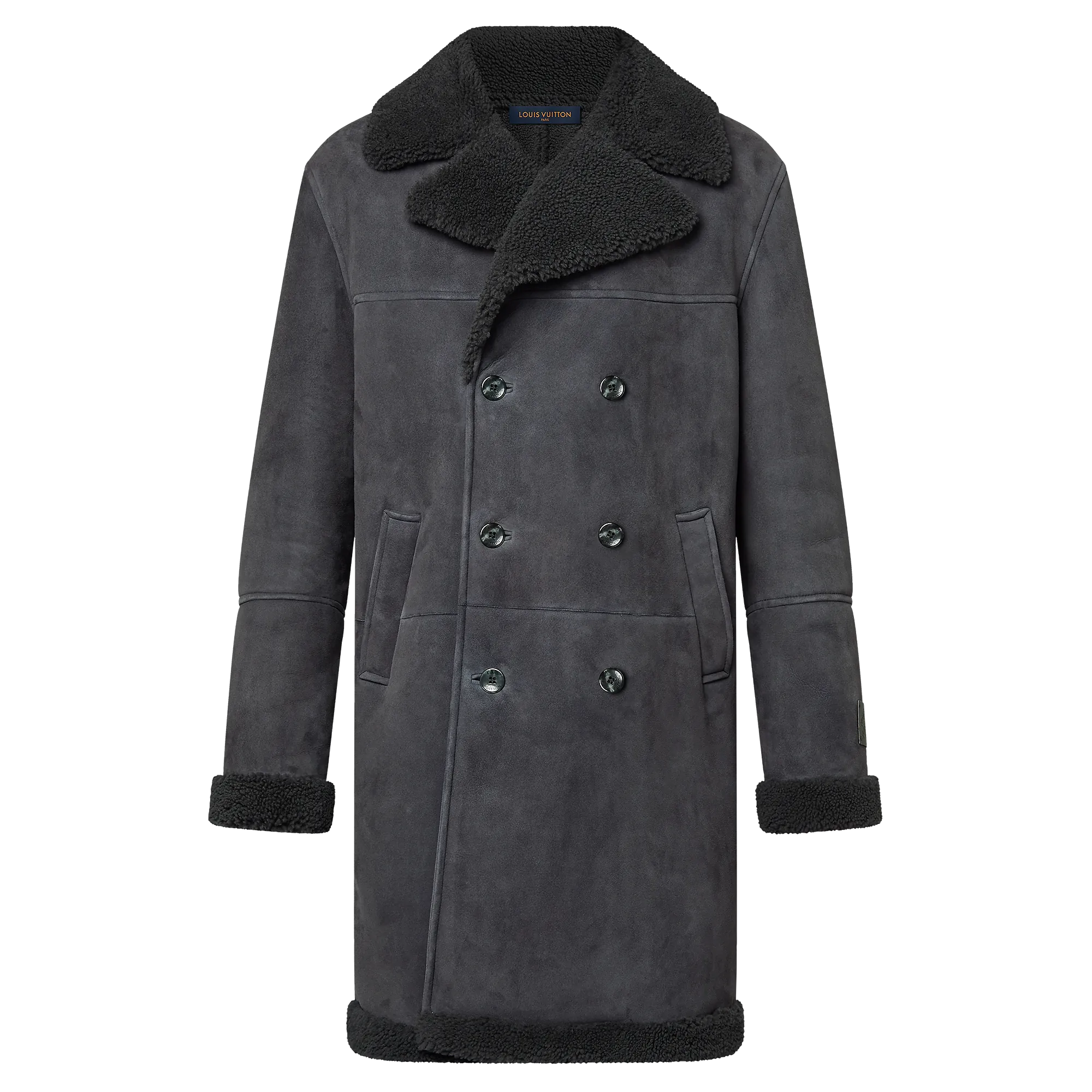 Louis Vuitton Double - Breasted Shearling Coat - Men - Ready - to - Wear 1AFWB7