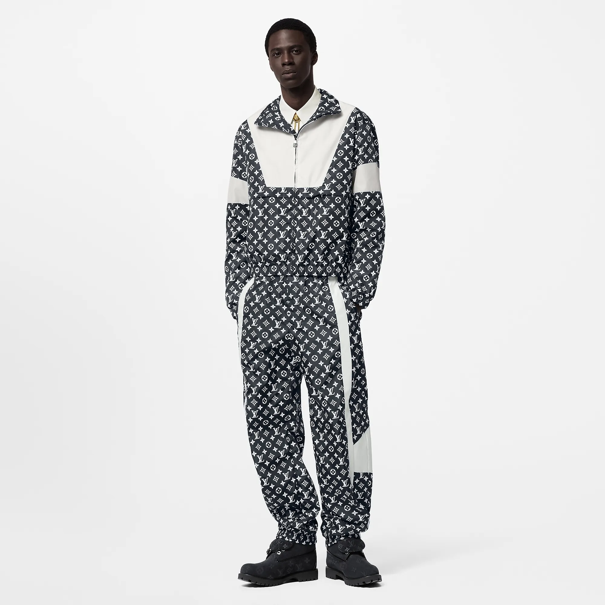 Louis Vuitton Monogram Printed Technical Track Pants - Men - Ready - to - Wear 1AFWQ9