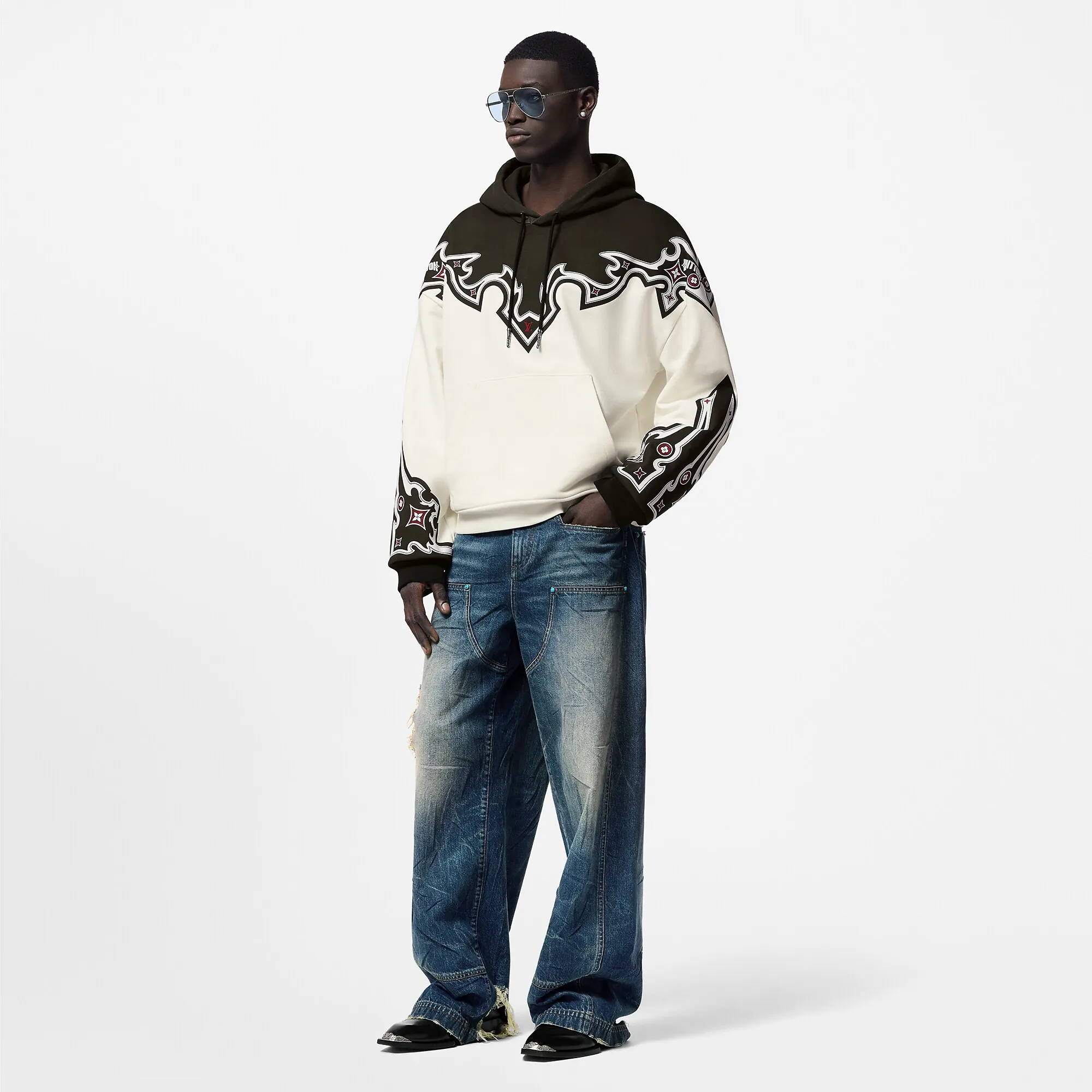 Louis Vuitton Embellished Hoodie - Men - Ready - to - Wear 1AFWVF