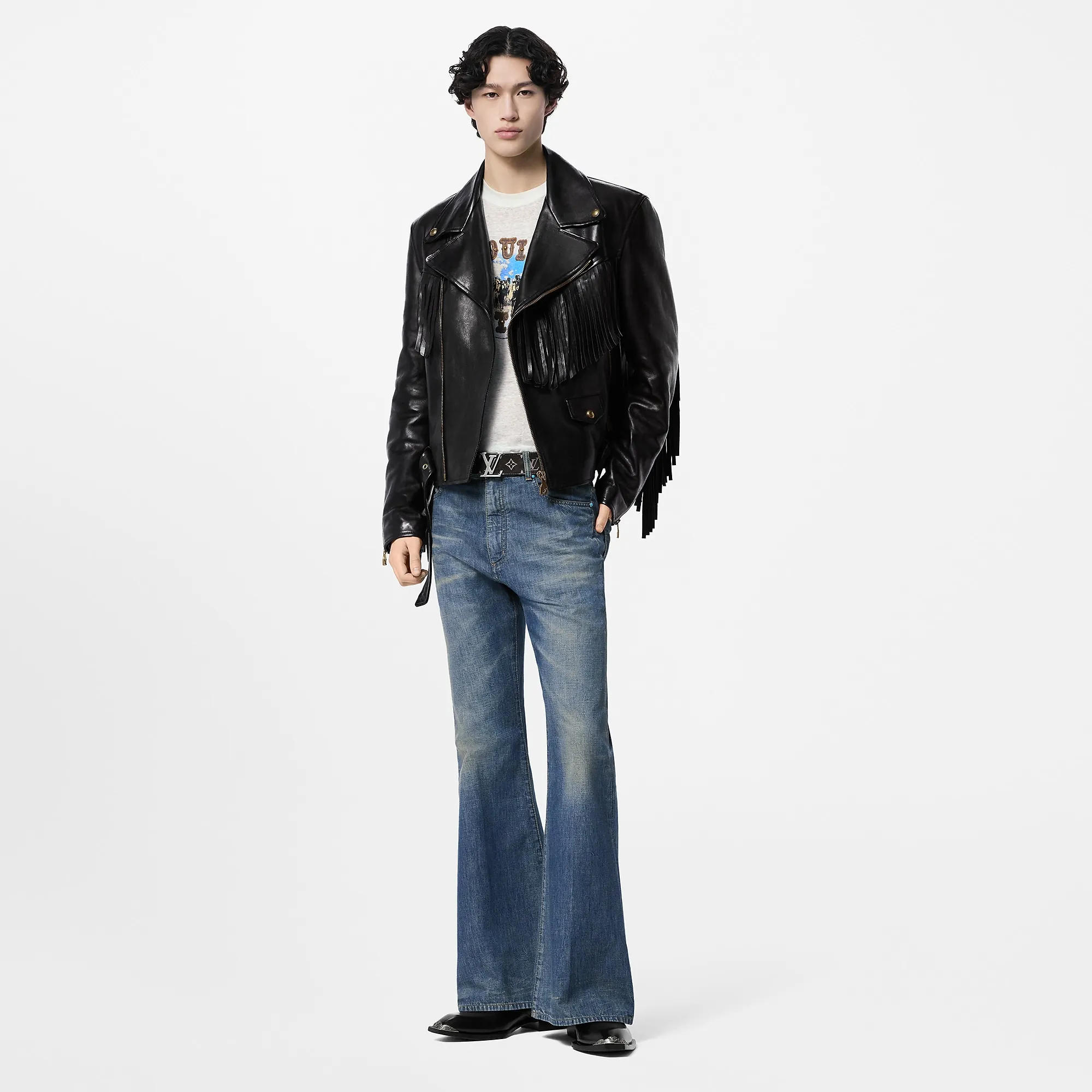 Louis Vuitton Fringed Leather Perfecto Jacket - Men - Ready - to - Wear 1AFXFO